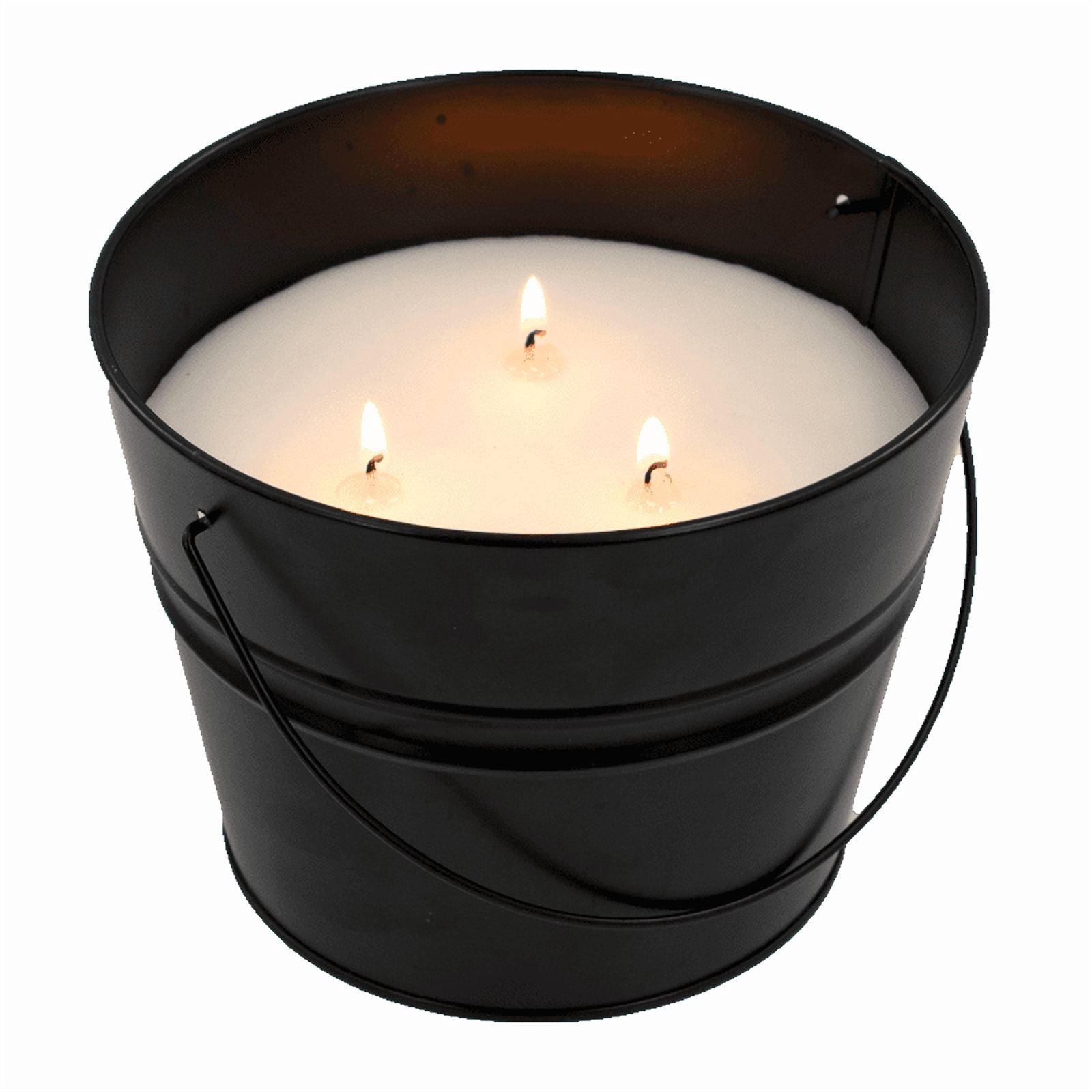 Mainstays Outdoor Citronella Candle Triple Wick Metal Bucket (Silver, 24 oz) 912g4