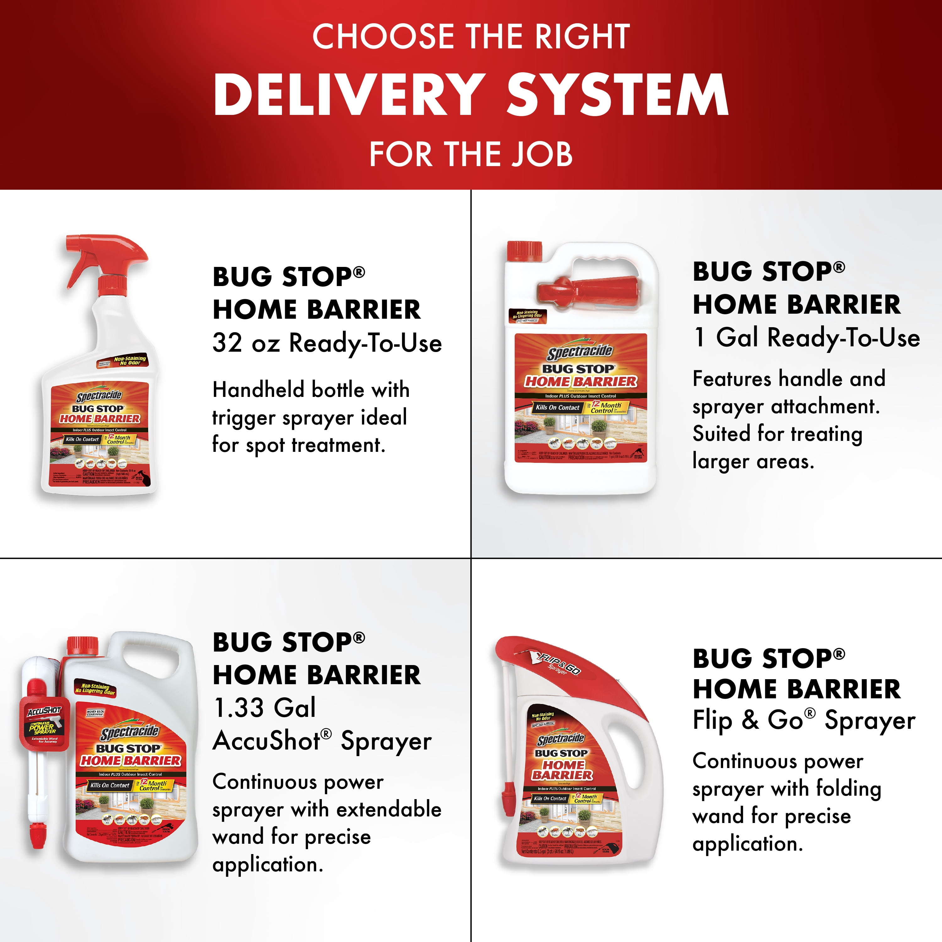 Spectracide Bug Stop Home Barrier Insect Killer with AccuShot Sprayer (170.24 fl oz) 89wng