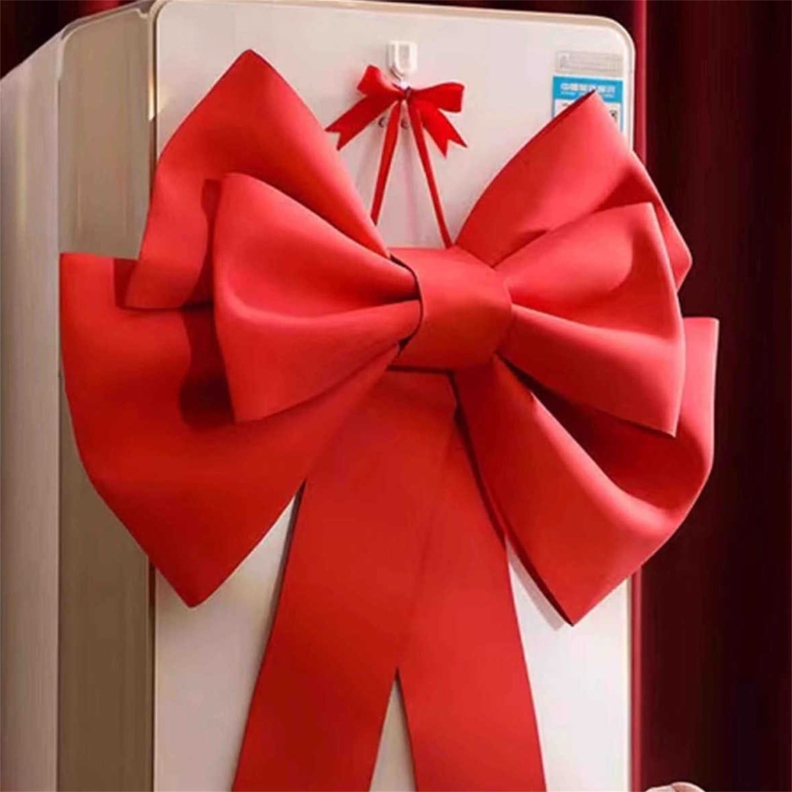 Binkne Giant Decorative Bow for Wedding Car and Holiday Decor (Red, 29.5 in) 6epaj