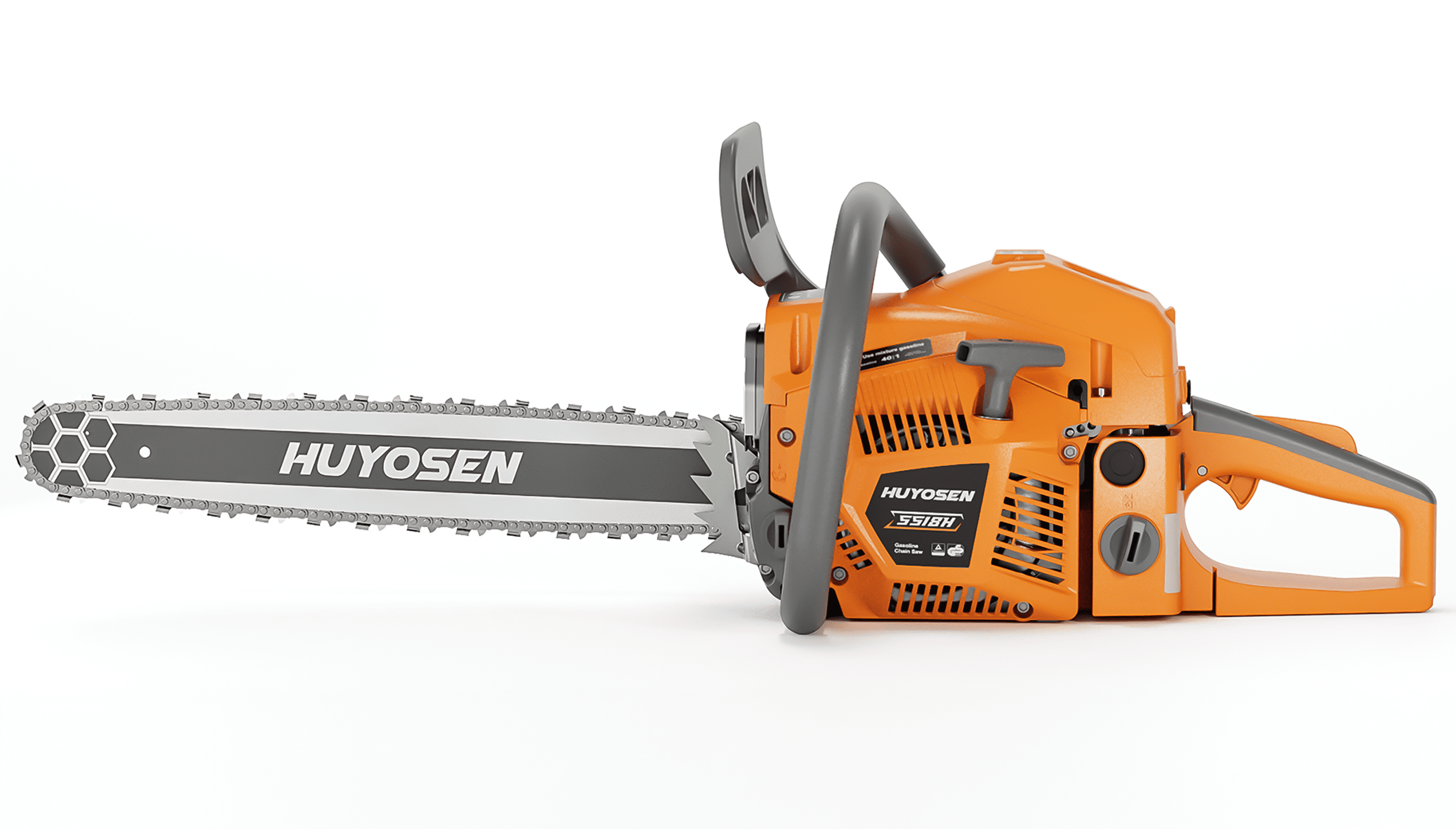 Vetoper 2-Stroke Gas Chainsaw Professional Wood Cutting Tool (Yellow, 20 in) ukoeg
