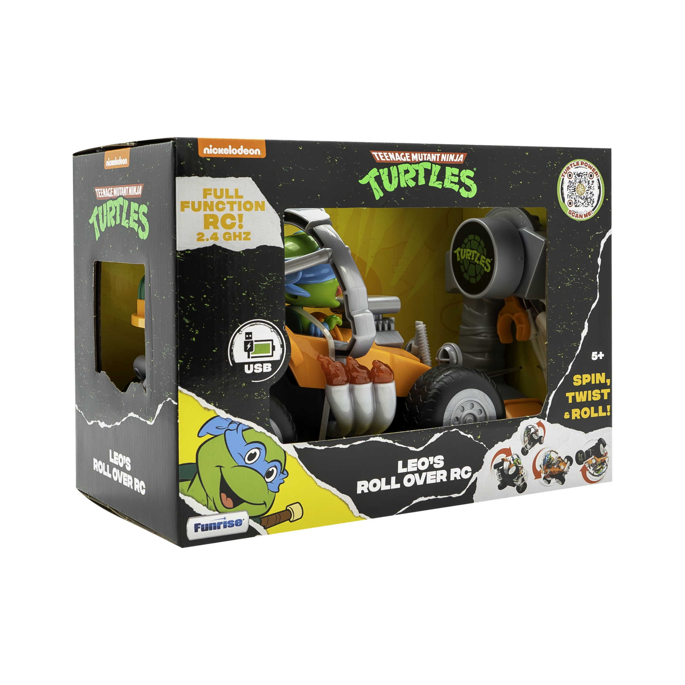 Teenage Mutant Ninja Turtles Leo's Roll Over RC Vehicle (Blue, 10 in) whv41