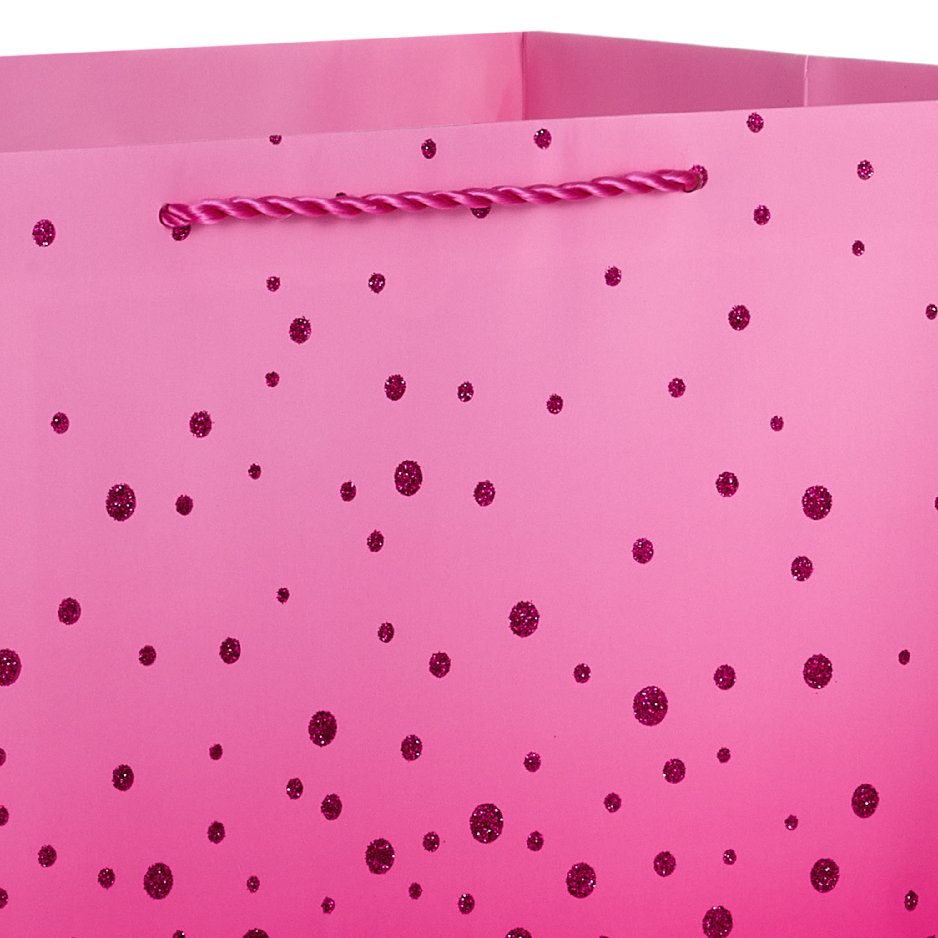 Hallmark Extra-Deep Gift Bag (Pink with Cascading Dots, 14.7 in x 15 in x 8.2 in) iaskx