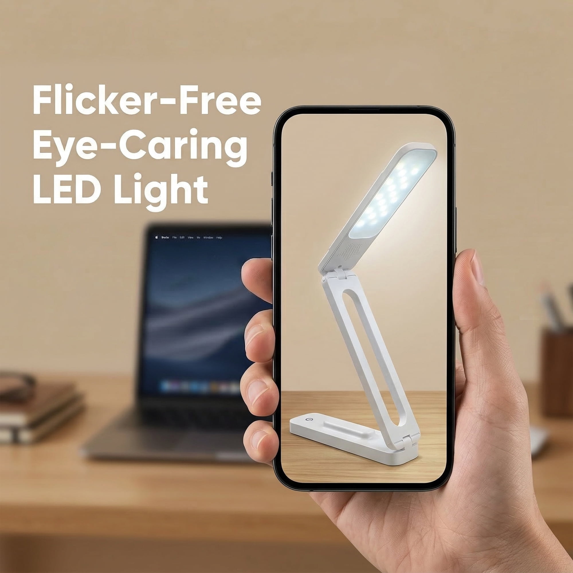 DAYBETTER LED Desk Lamp, Eye-Caring Rechargeable Reading Light with Touch Control (White, 2000mAh) 4rwmh
