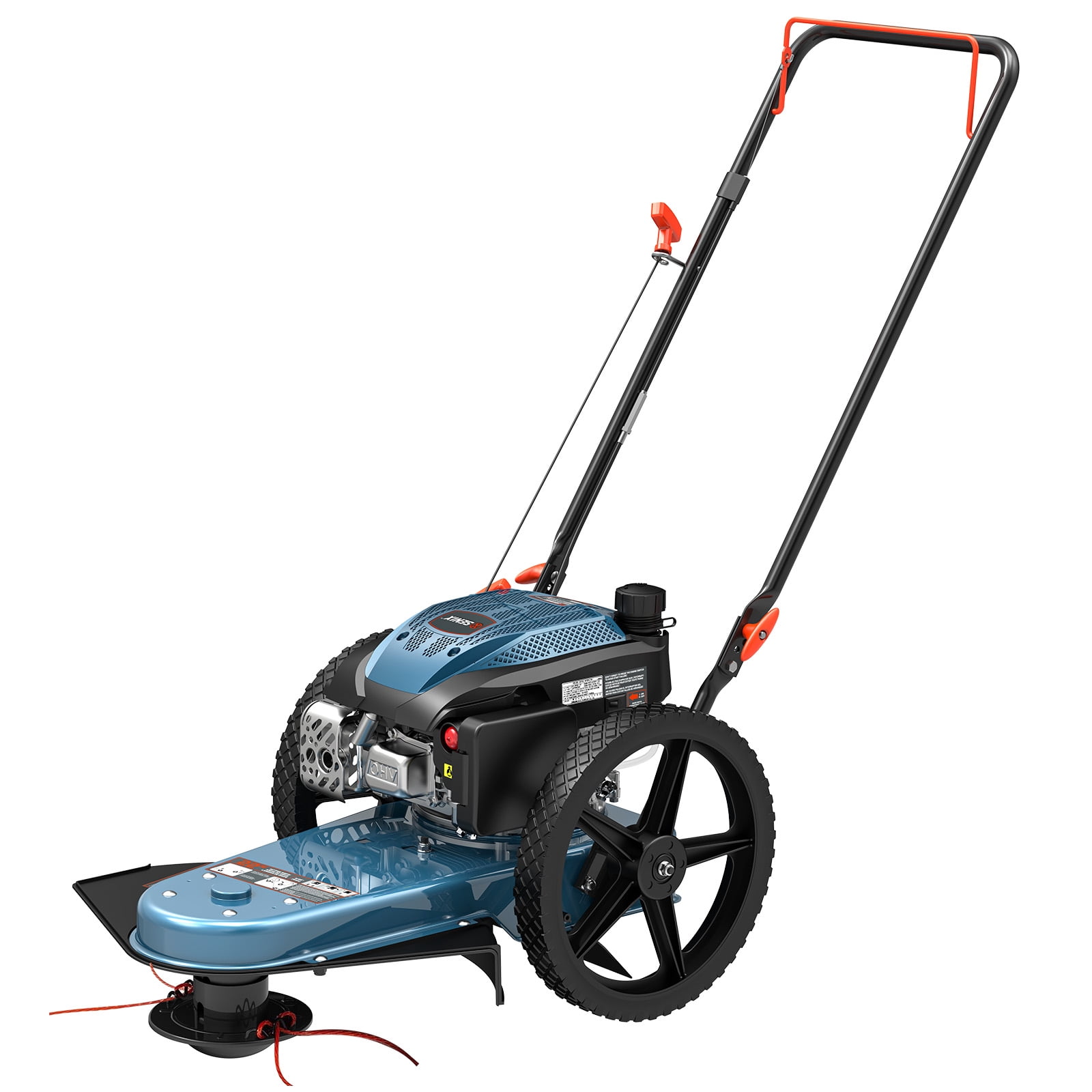 Senix 22 in. Walk-Behind Gas String Trimmer, 160cc 4-Cycle Brush Cutter with 5-Position Height Adjustment (22 in.) jj8cd