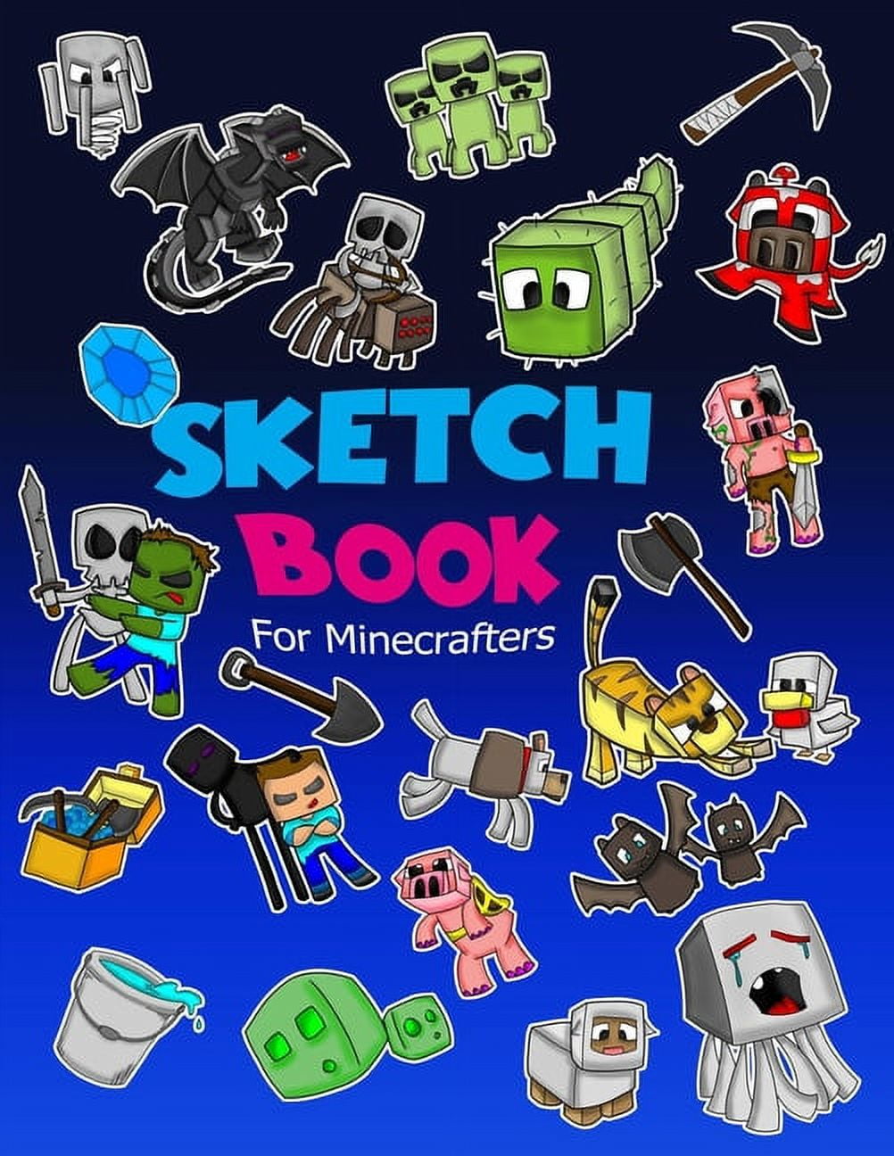 Jerry Jones Sketch Book for Minecrafters Drawing Pad for Kids (8.5 in x 11 in, 114 Pages) n6sp9
