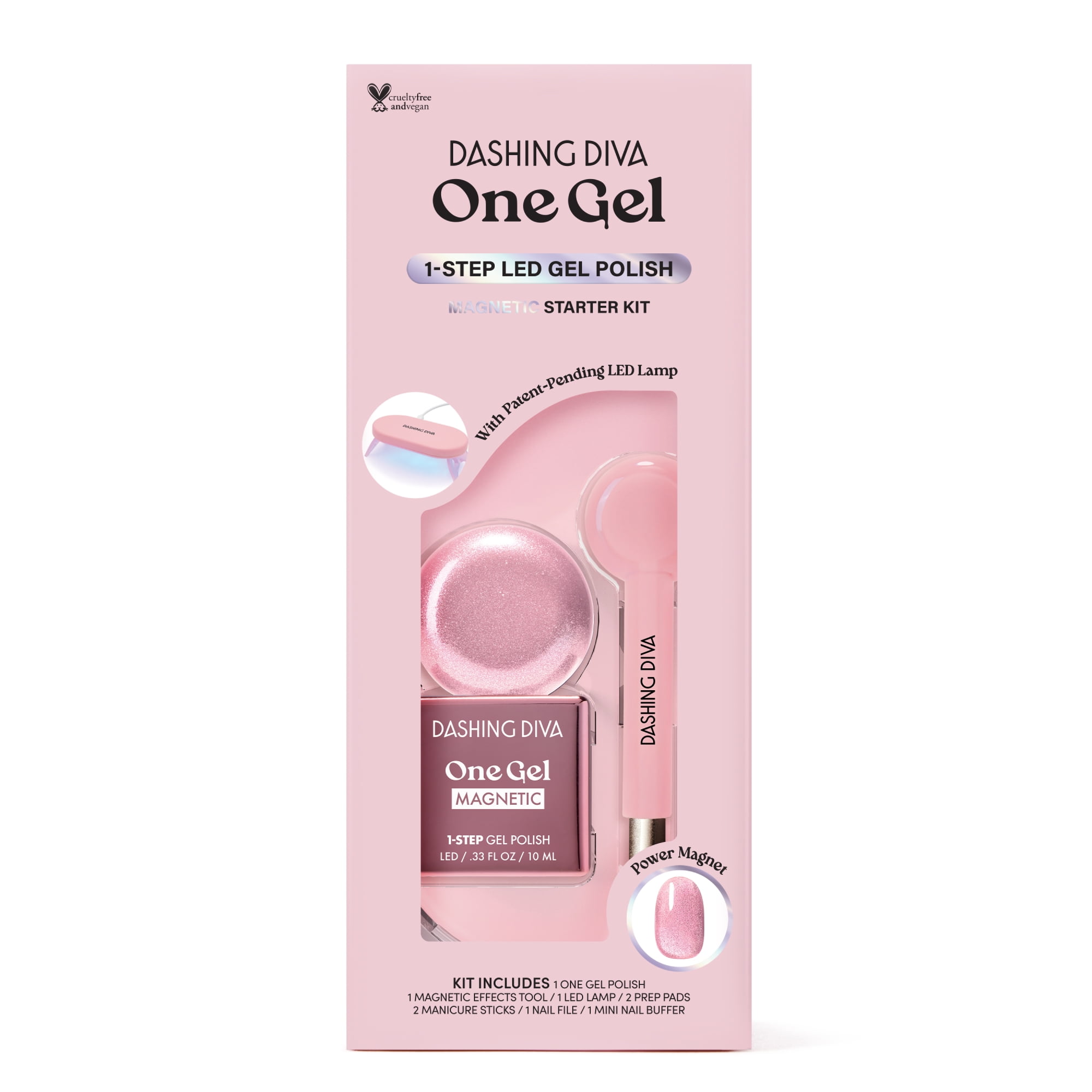 Dashing Diva ONE GEL Magnetic Starter Kit, Professional Long-Lasting Nail Polish (Moment, 0.33 oz) m2kg9