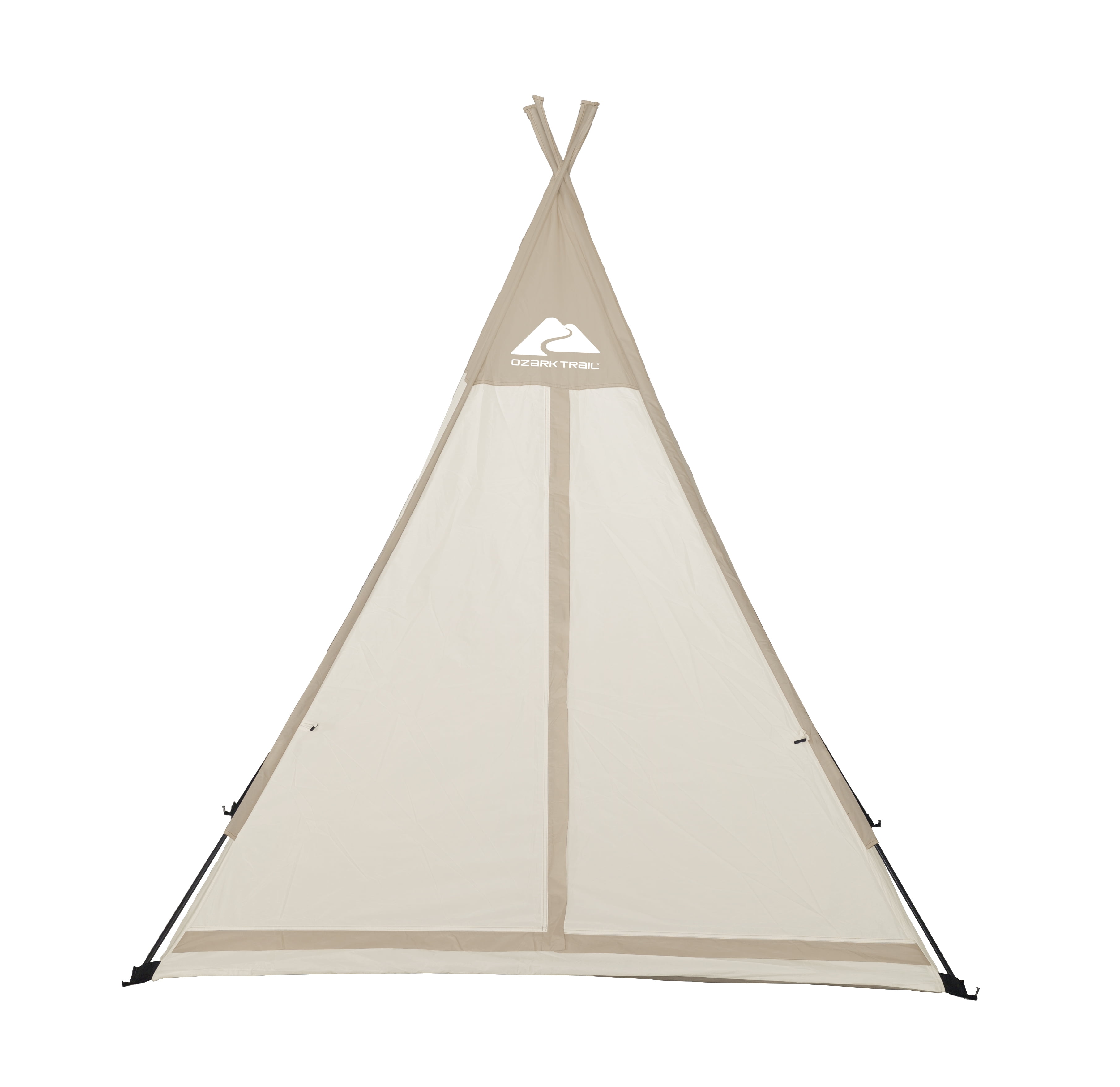 Ozark Trail Kids Teepee Play Tent, Indoor and Outdoor Playhouse (White, 5 ft x 5 ft x 60 in) mzy47