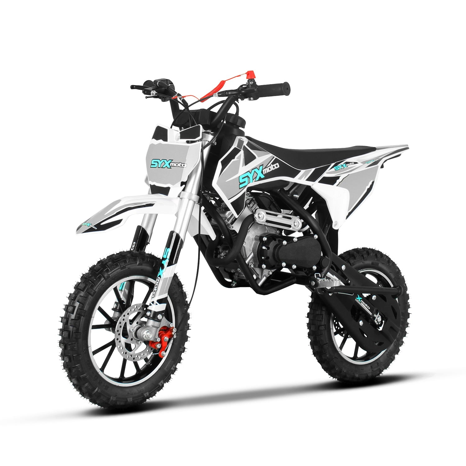SYX MOTO 58cc Kids Mini Dirt Bike, 4-Stroke Gas Powered Off-Road Pit Bike (Black, 58cc) xppoz