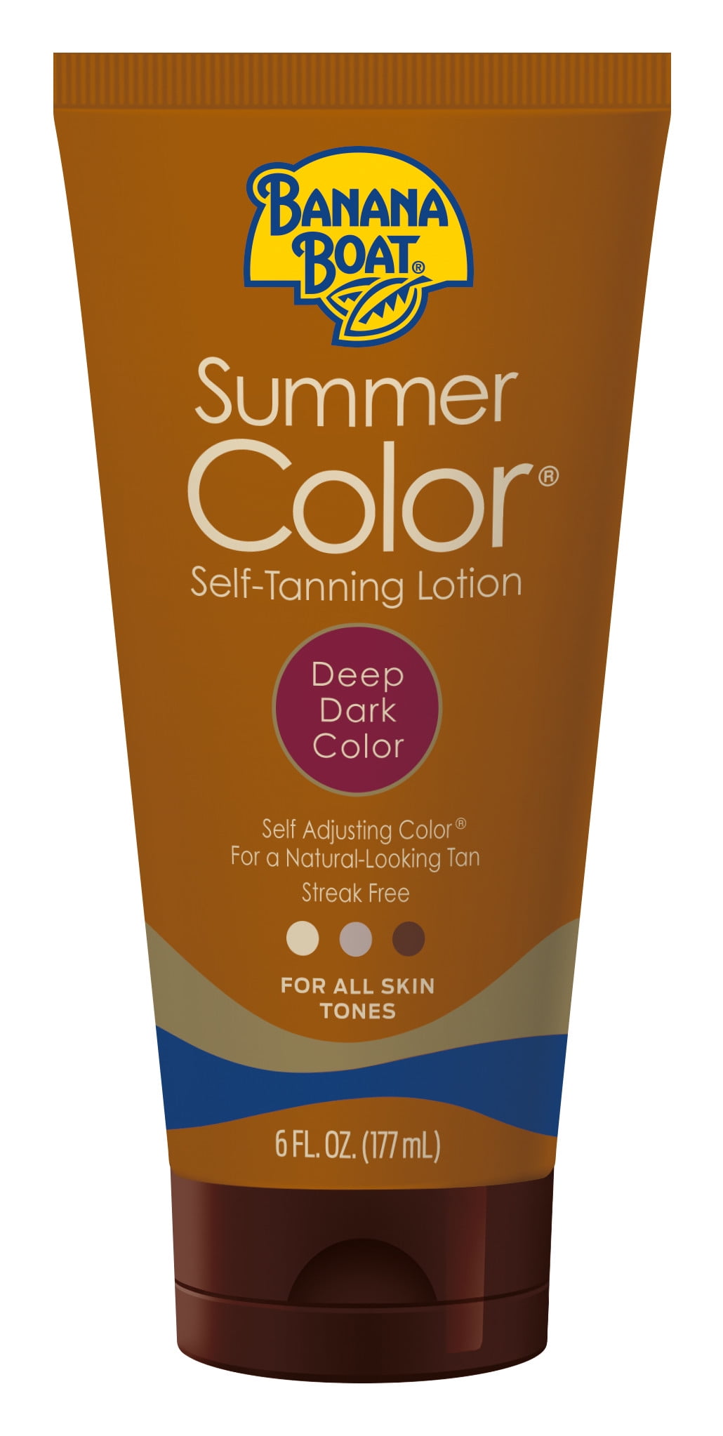 Banana Boat Summer Color Self-Tanning Lotion, Streak-Free Natural Glow, Deep/Dark (6 fl oz, 2 Pack) tgmeg