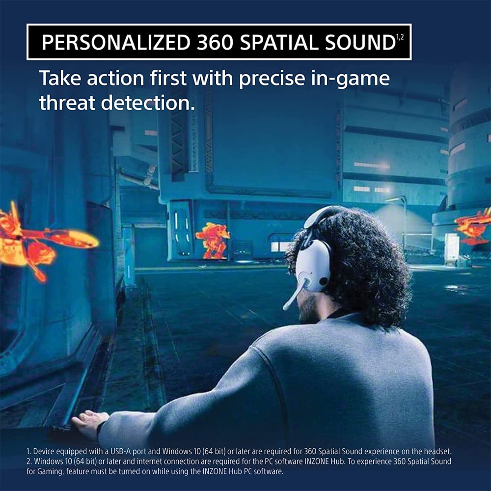 Sony INZONE H9 Wireless Noise Cancelling Gaming Headset (White, One Size) j0y65