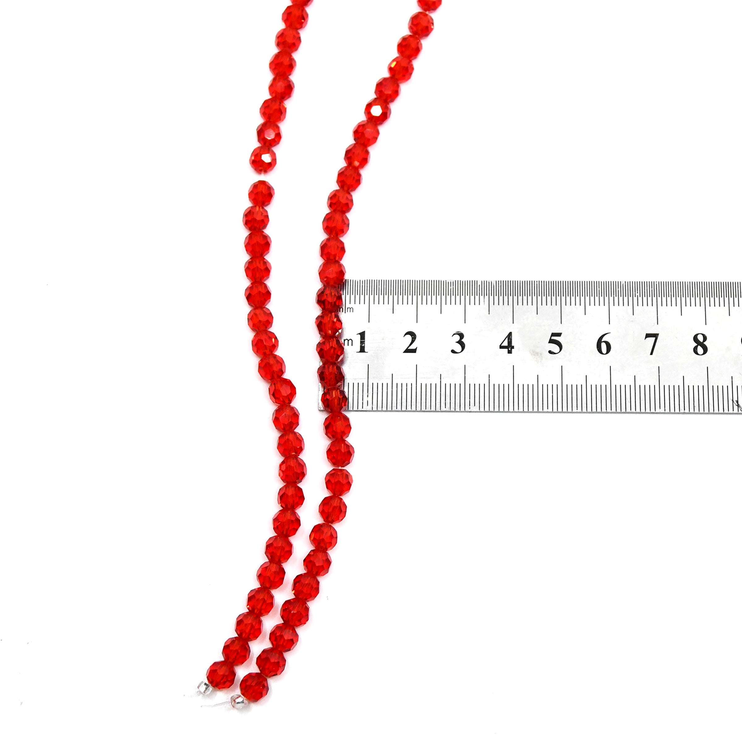 Blue Moon Beads Faceted Crystal Glass Bead Strand for DIY Jewelry Making (Red, 15 in, 3 Pack) qqr51