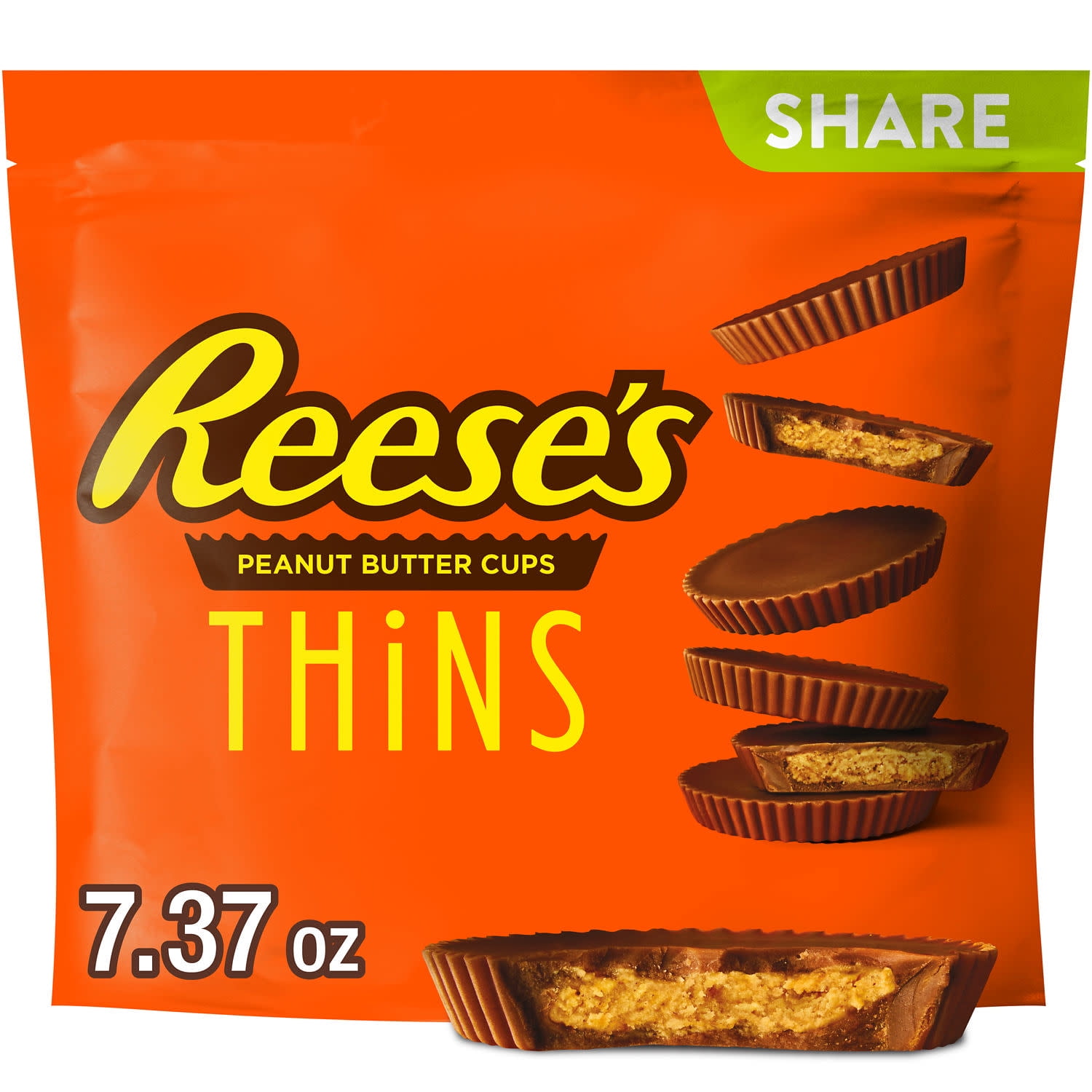 Reese's Thins Chocolate Peanut Butter Cups Candy (Milk Chocolate, 7.37 oz) bokzw