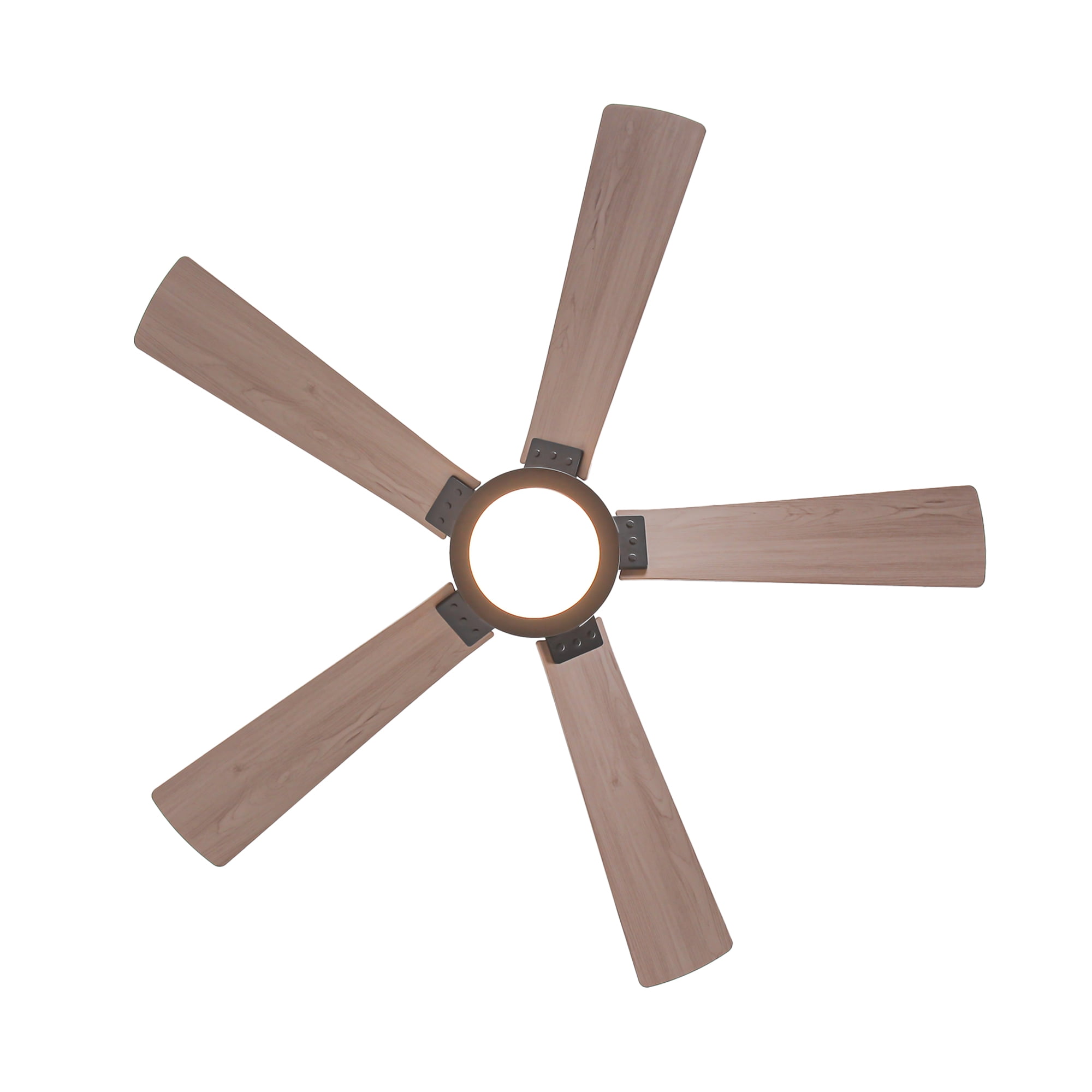 Parrot Uncle Farmhouse 52 in LED Ceiling Fan with Remote Control (Black, 52 in) 3nx14
