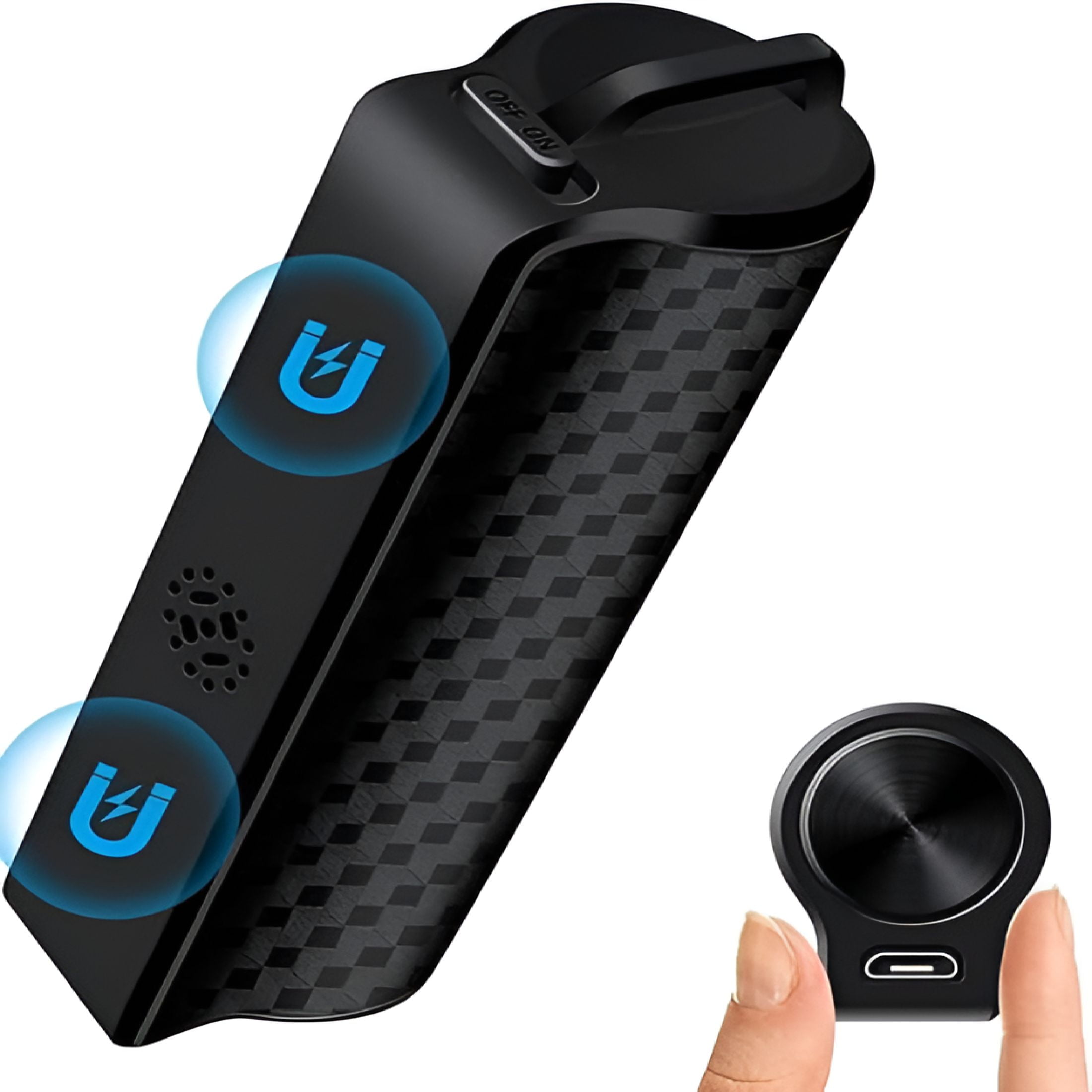 GJX Digital Voice Recorder with 128GB Storage, Magnetic Voice Activated Audio Recording Device for Meetings and Lectures (Black, 4.5 oz) yymr1