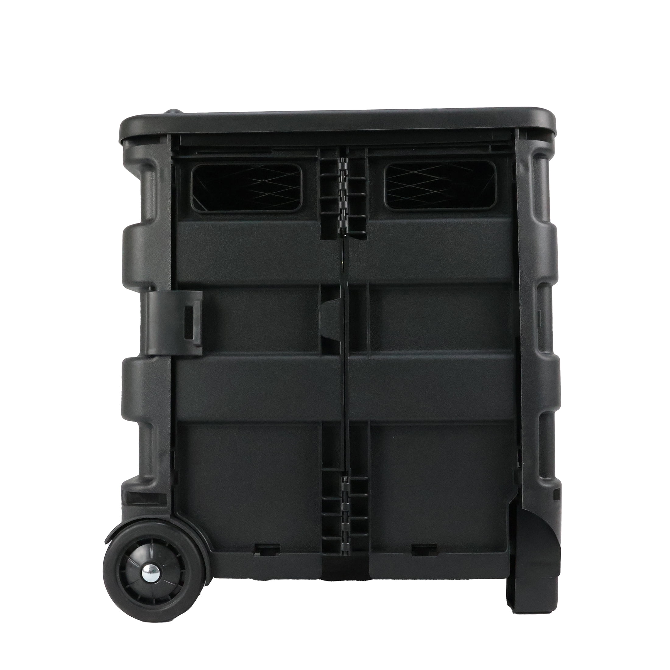 Everything Mary Collapsible Rolling Craft Cart with Lid (Black, 12 in x 13.75 in x 12 in) wqq26