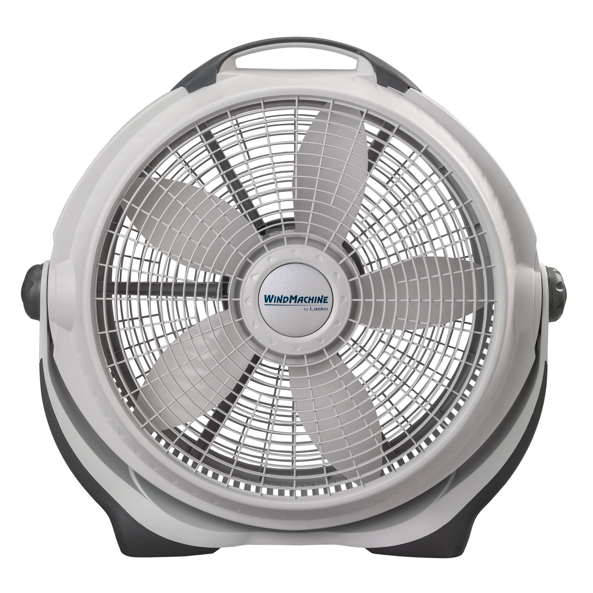 Lasko WindMachine 20 in High Performance Floor Fan, Pivoting Head Air Circulator for Whole Room Cooling (Gray, 20 in) klrro