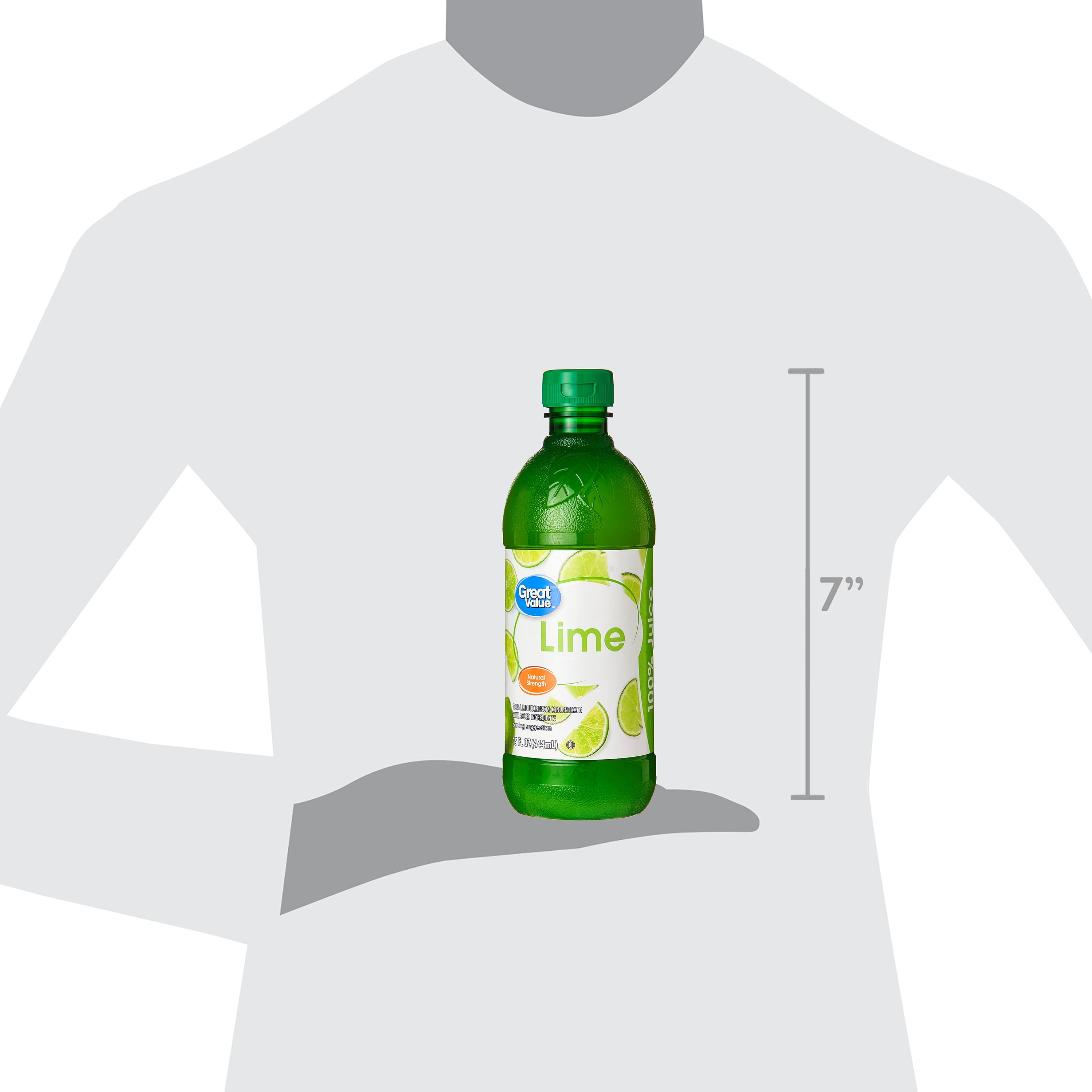 Great Value Lime Juice 100% Pure Natural Citrus Flavor (15 fl oz) yu4mr