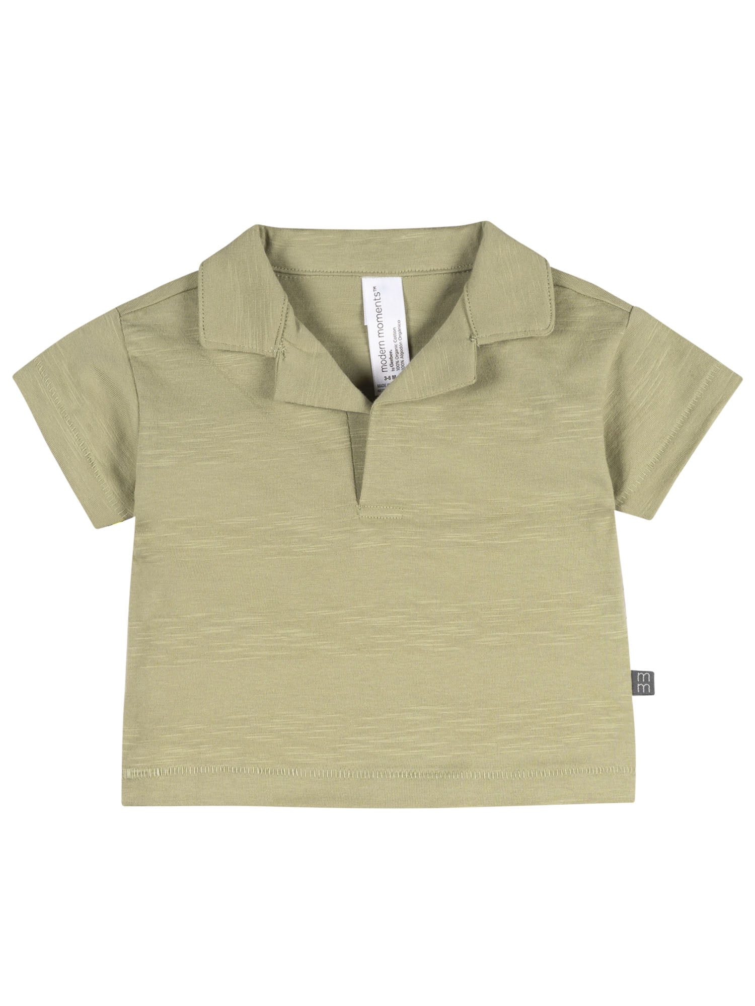 Modern Moments by Gerber Baby Boy Organic Cotton Johnny Collar Top (0-24 Months) 4uzl6