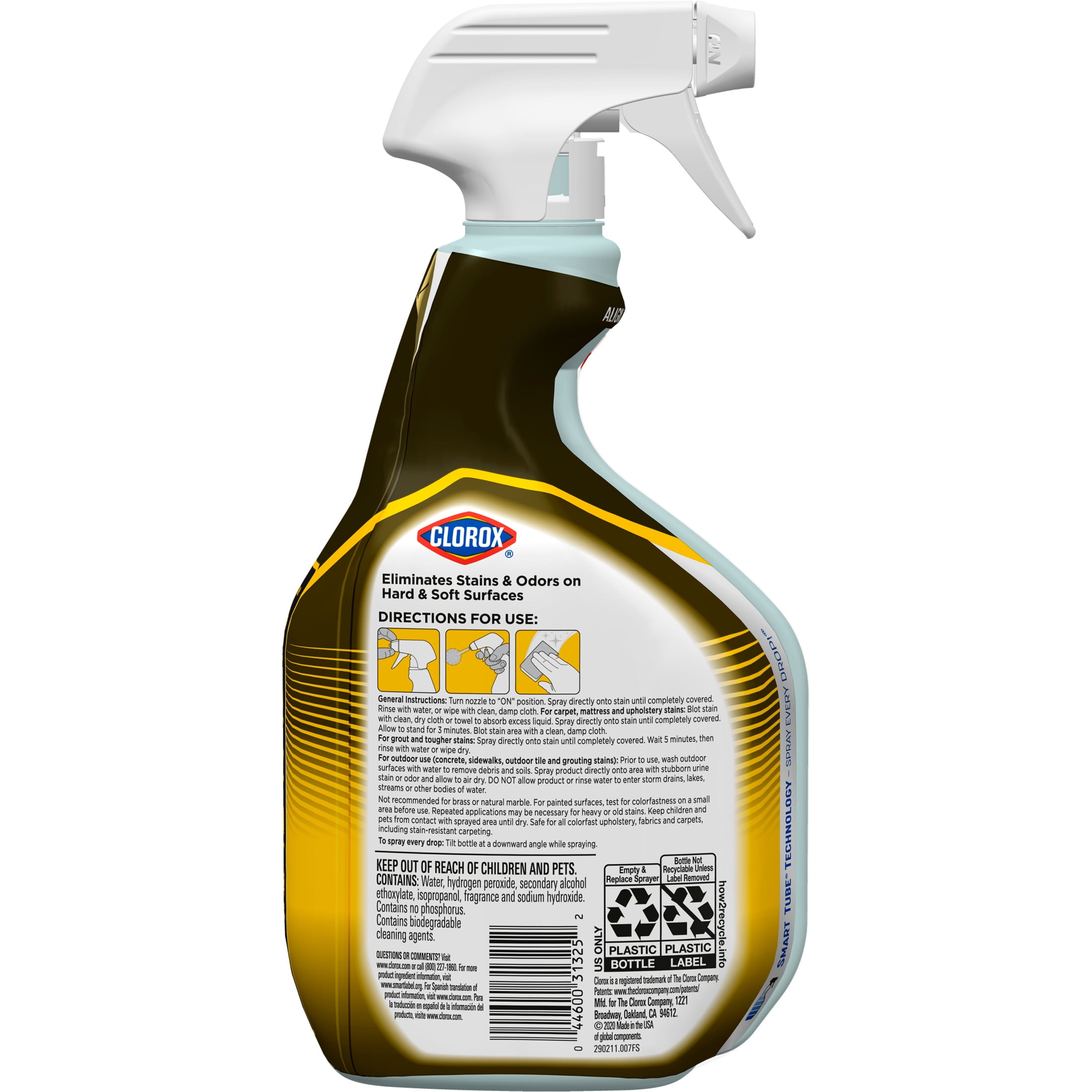 Clorox Urine Remover for Stains and Odors, Professional Strength Cleaning Spray (32 oz) ofvao