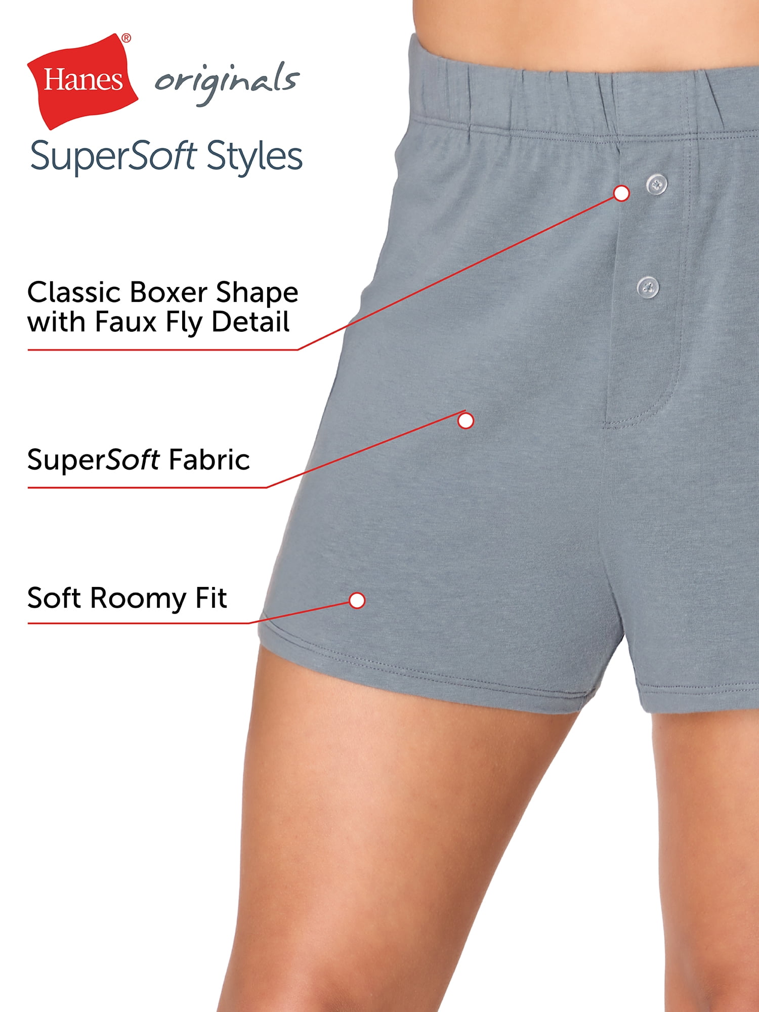 Hanes Originals Women's SuperSoft Jersey Sleep Shorts (Yellow, S-2X) 1f24o