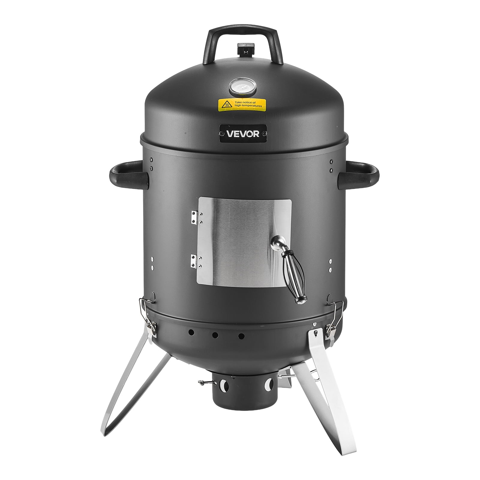 VEVOR Vertical Charcoal Smoker, 16 in BBQ Grill with Dual Grates, Temperature Gauge & Ash Tray (16 in) 18s53