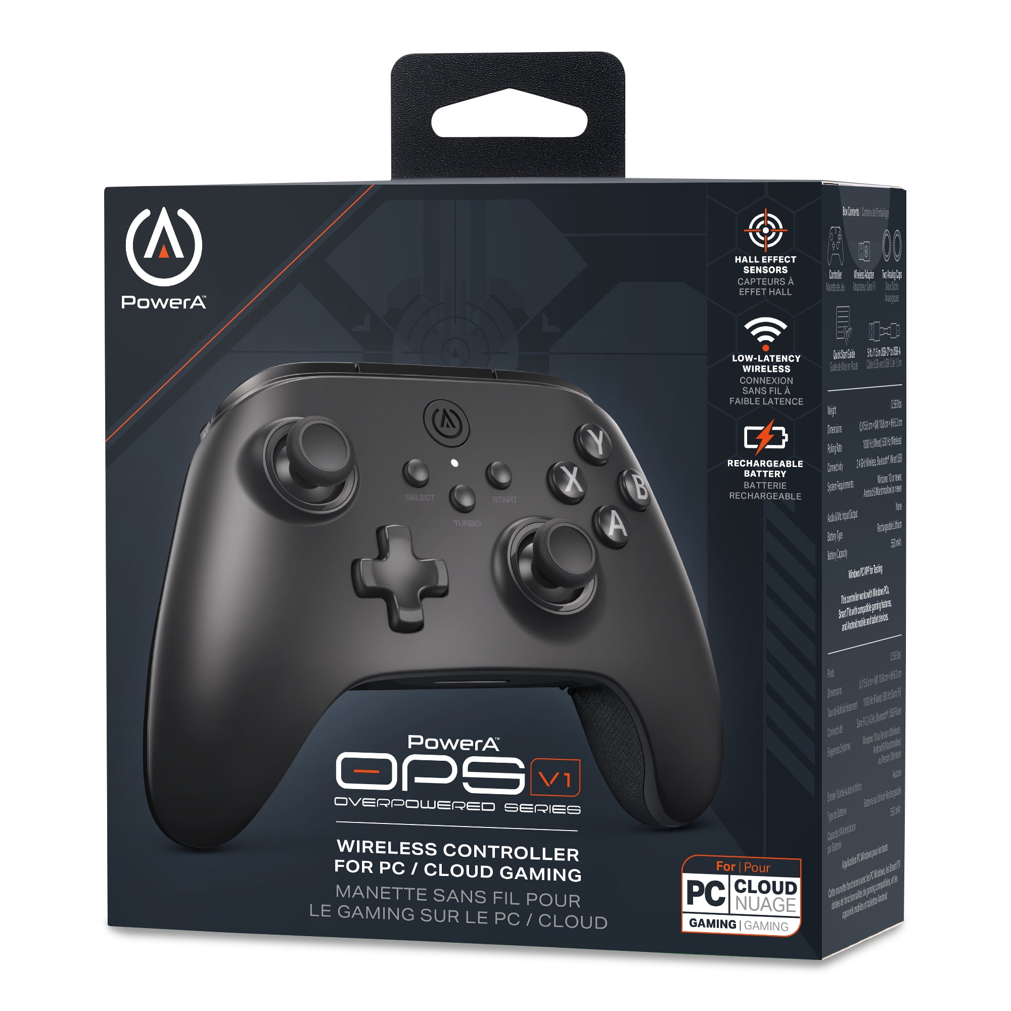 PowerA OPS v1 Wireless Controller for PC and Cloud Gaming (Black, 1 Count) 8ucmy