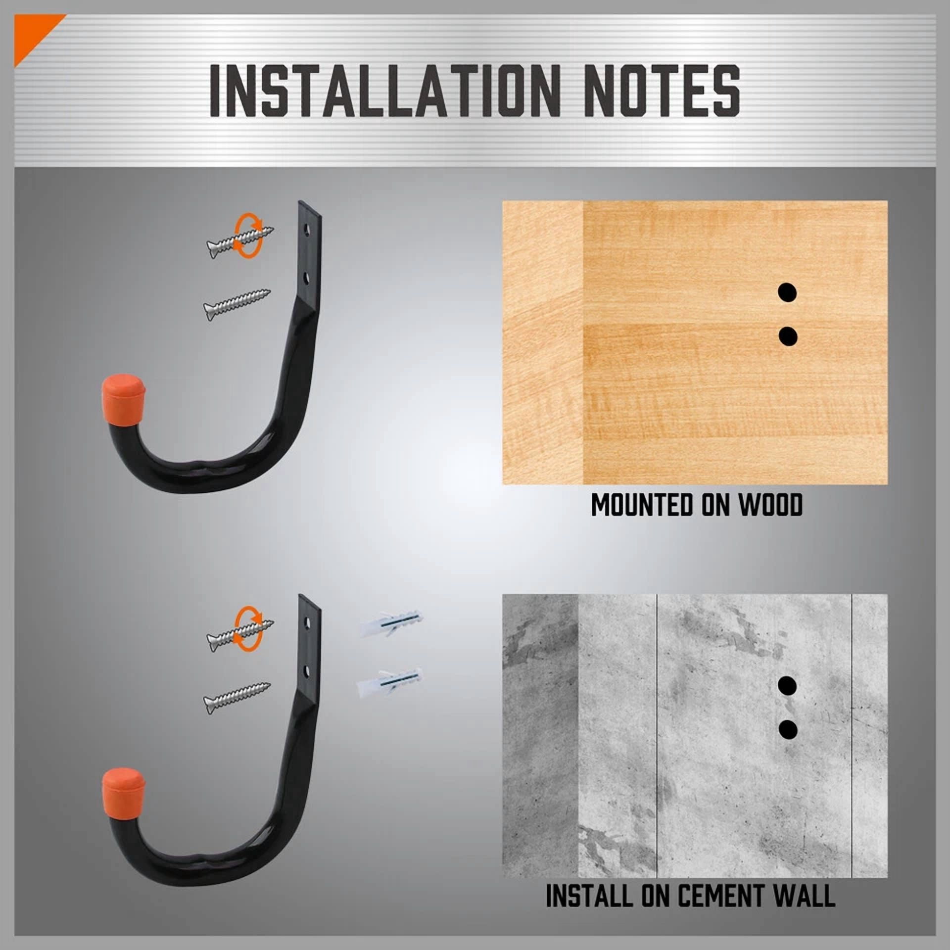 VAULT Steel Garage Storage Utility Hooks Wall Organizer Tool Hanger (6-Pack) oqoey