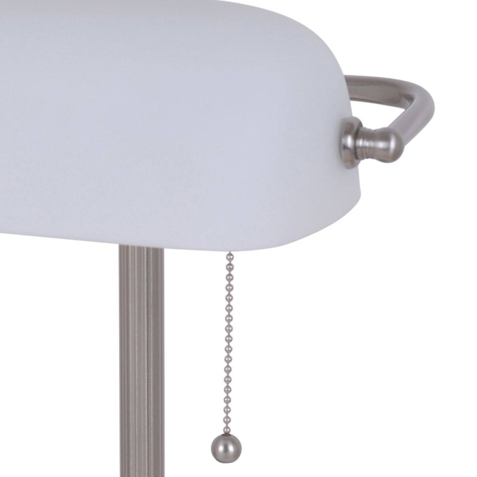 Catalina Traditional Banker's Desk Lamp, Vintage Style with Pull Chain Switch (Green, 13.5 in) w28yb