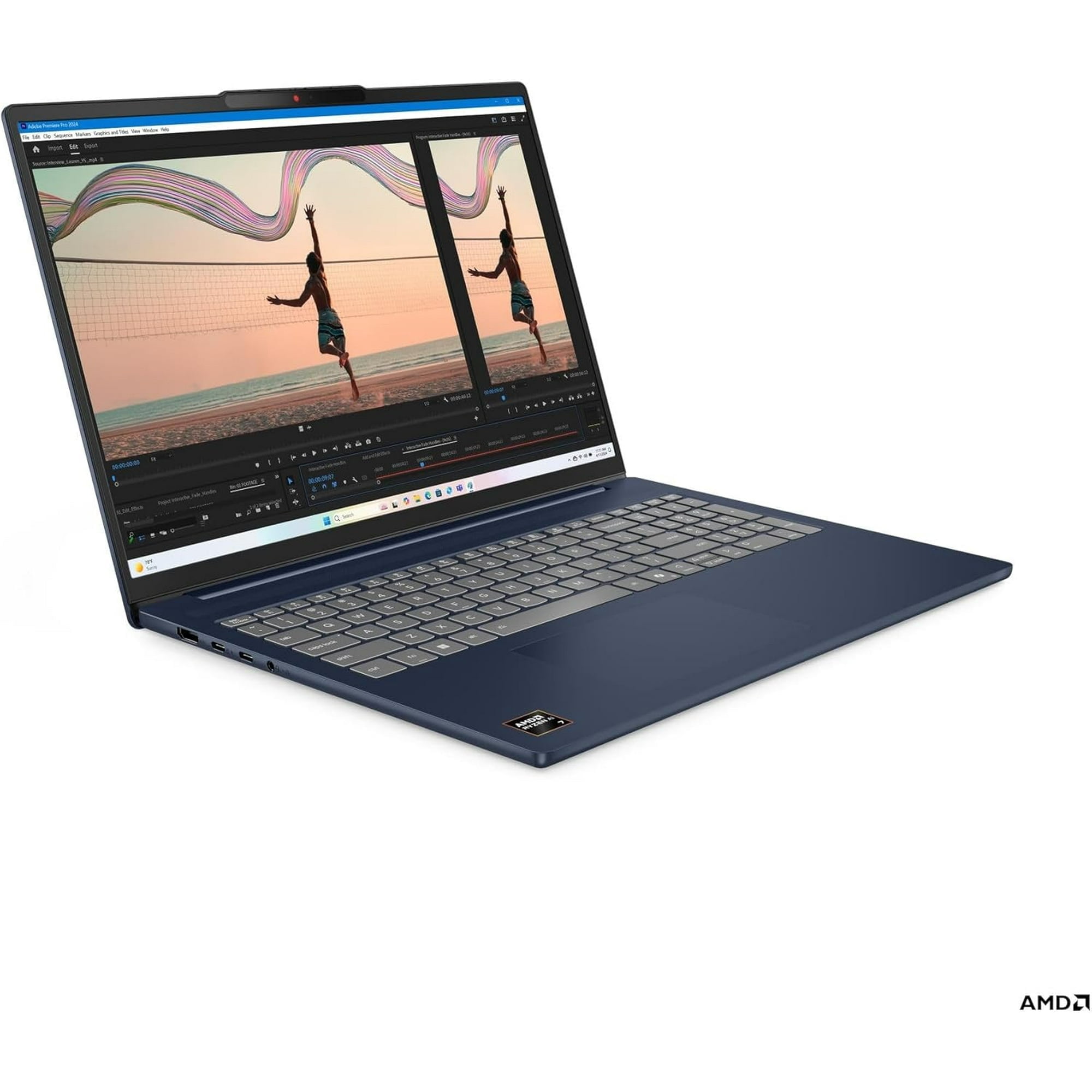 Lenovo IdeaPad Slim 5 Laptop, AMD Ryzen AI 7 350, 16 in WUXGA IPS Touchscreen, 16GB RAM, 1TB SSD, Wi-Fi 7, Windows 11 Pro (Cosmic Blue, 16 in) vrm24