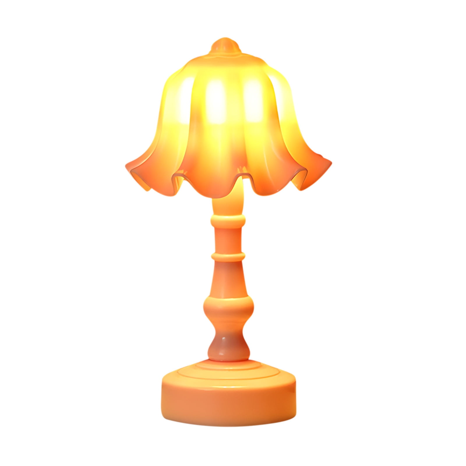 Utoimkio LED Table Lamp with Pleated Shade Flower Desk Light for Bedroom Living Room (Pink, 12 in) cut2k