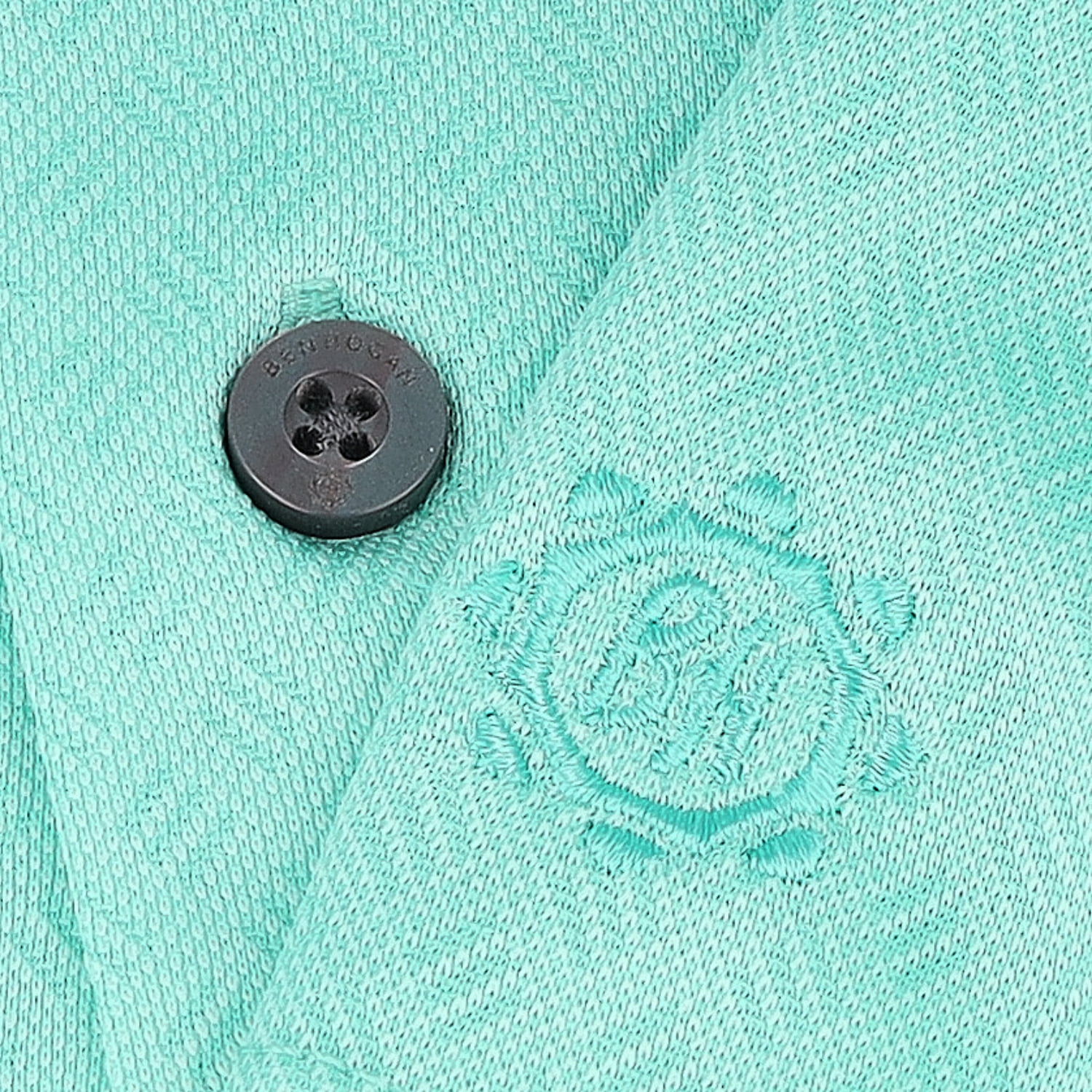 Ben Hogan Men's Jacquard Florida Keys Polo Shirt (Blue, S) h7ns5