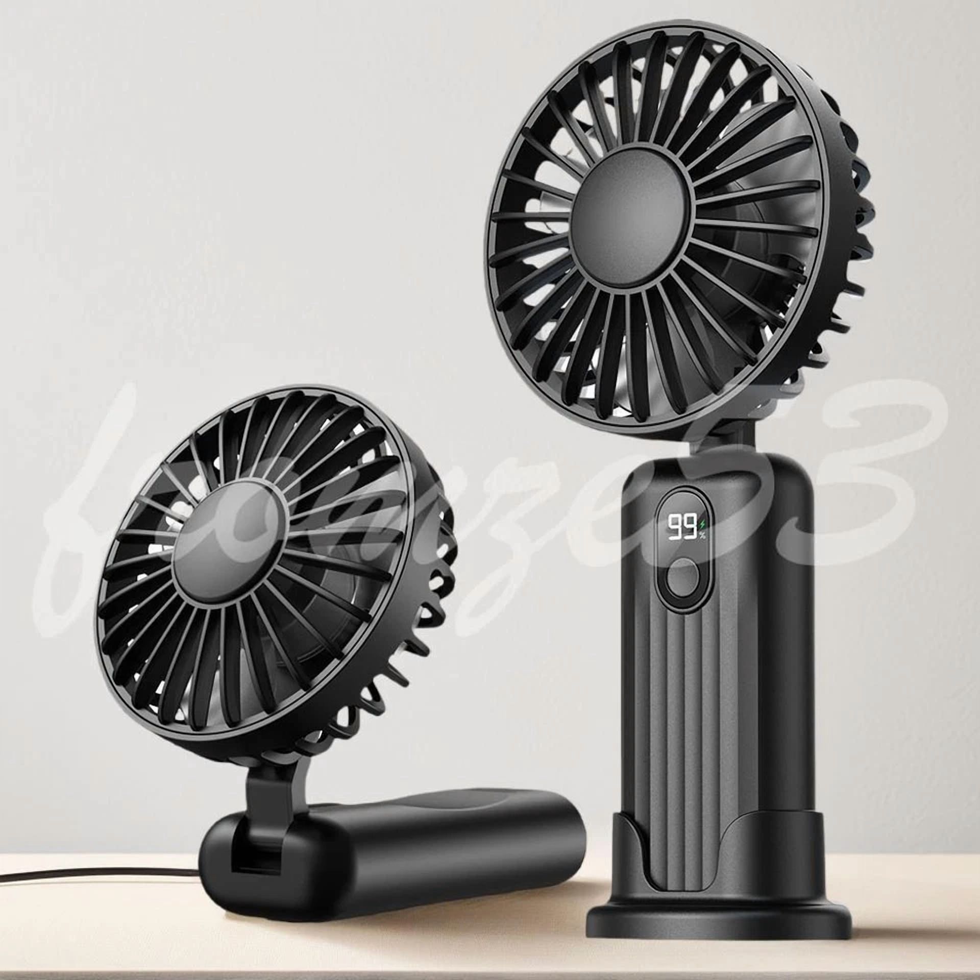 KLYNE Portable Handheld Fan Rechargeable Foldable Personal Fan (3-in-1, 2400 mAh) o8w0a