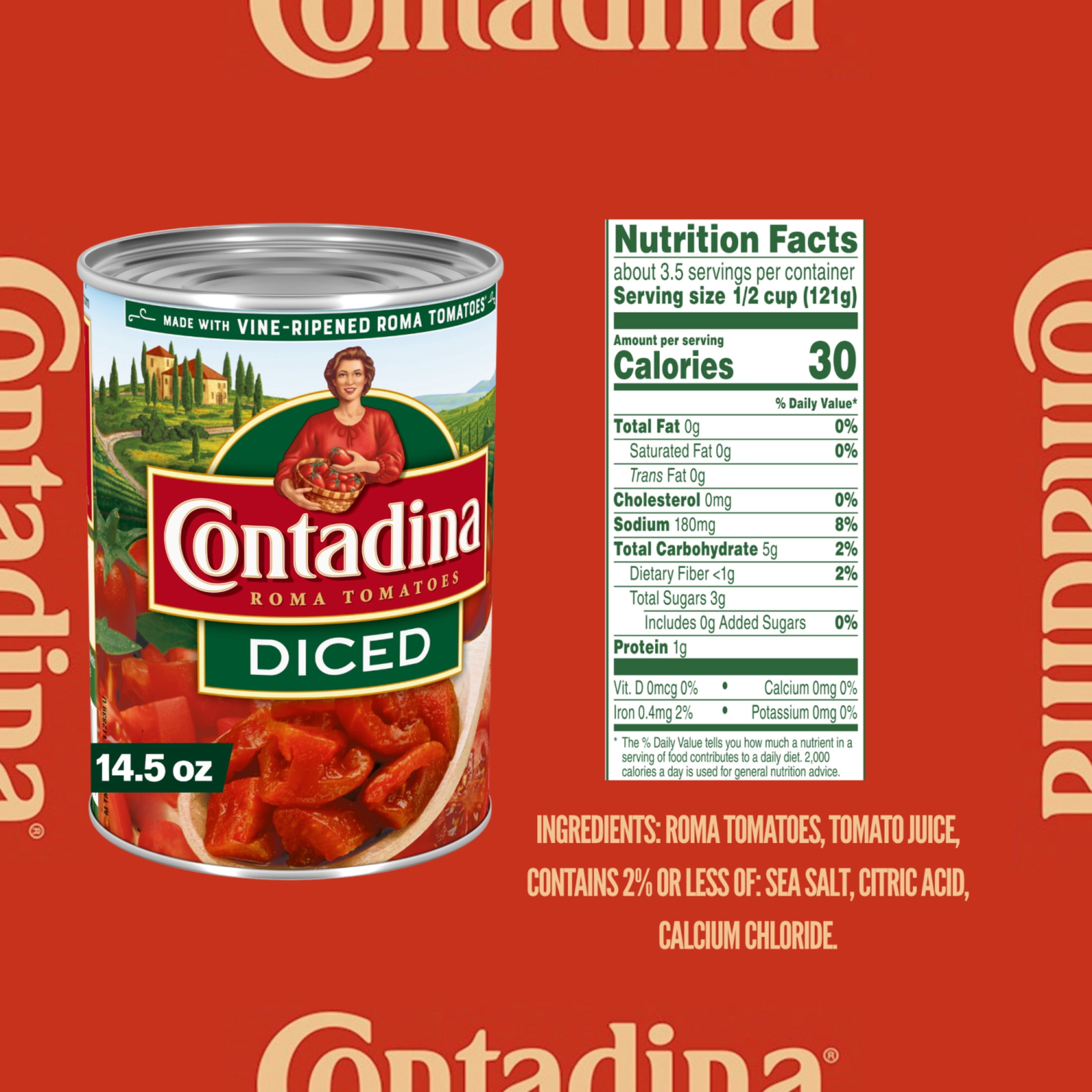 Contadina Diced Tomatoes (14.5 oz) k1hob