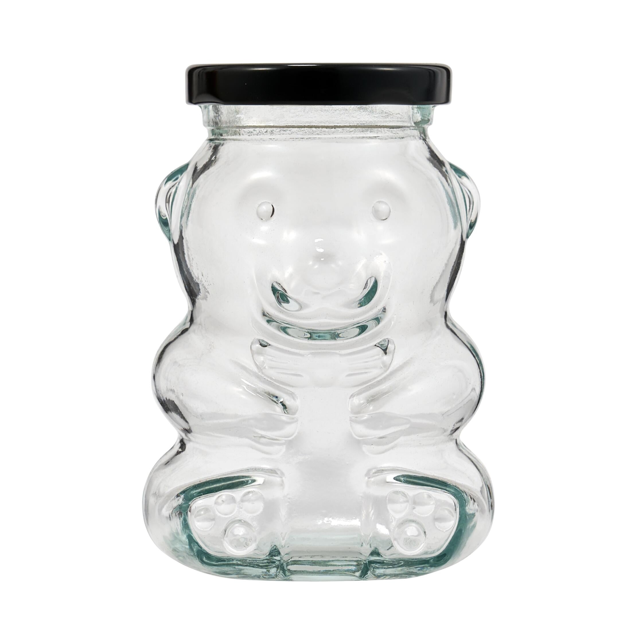 Hello Hobby Glass Bear Jar with Lid (Clear, 6.08 oz) rtn3n