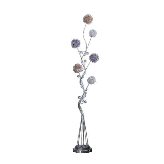 Estallar Six Light LED Novelty Floor Lamp with Colorful Floral Shades (Multi-Color, 59 in) xwpue
