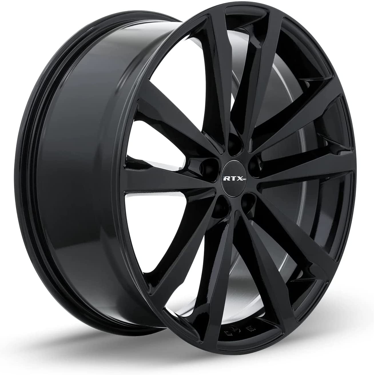 RTX Whitley Gloss Black Wheel (18x8 in, 5x108 Bolt Pattern, 35mm Offset) n6k1r