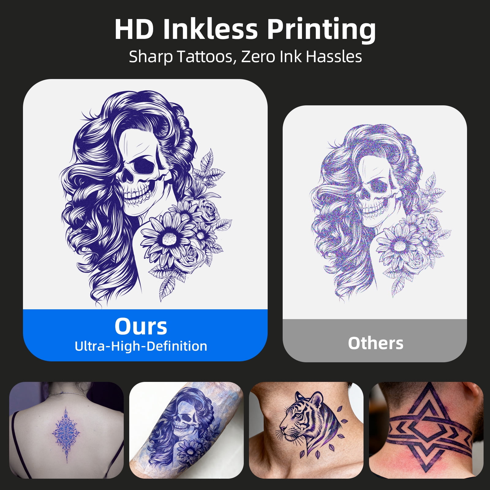 Milestone 2-in-1 Wireless Thermal Tattoo Stencil and Document Printer (Black, 1 lb) jfgms - Image 3
