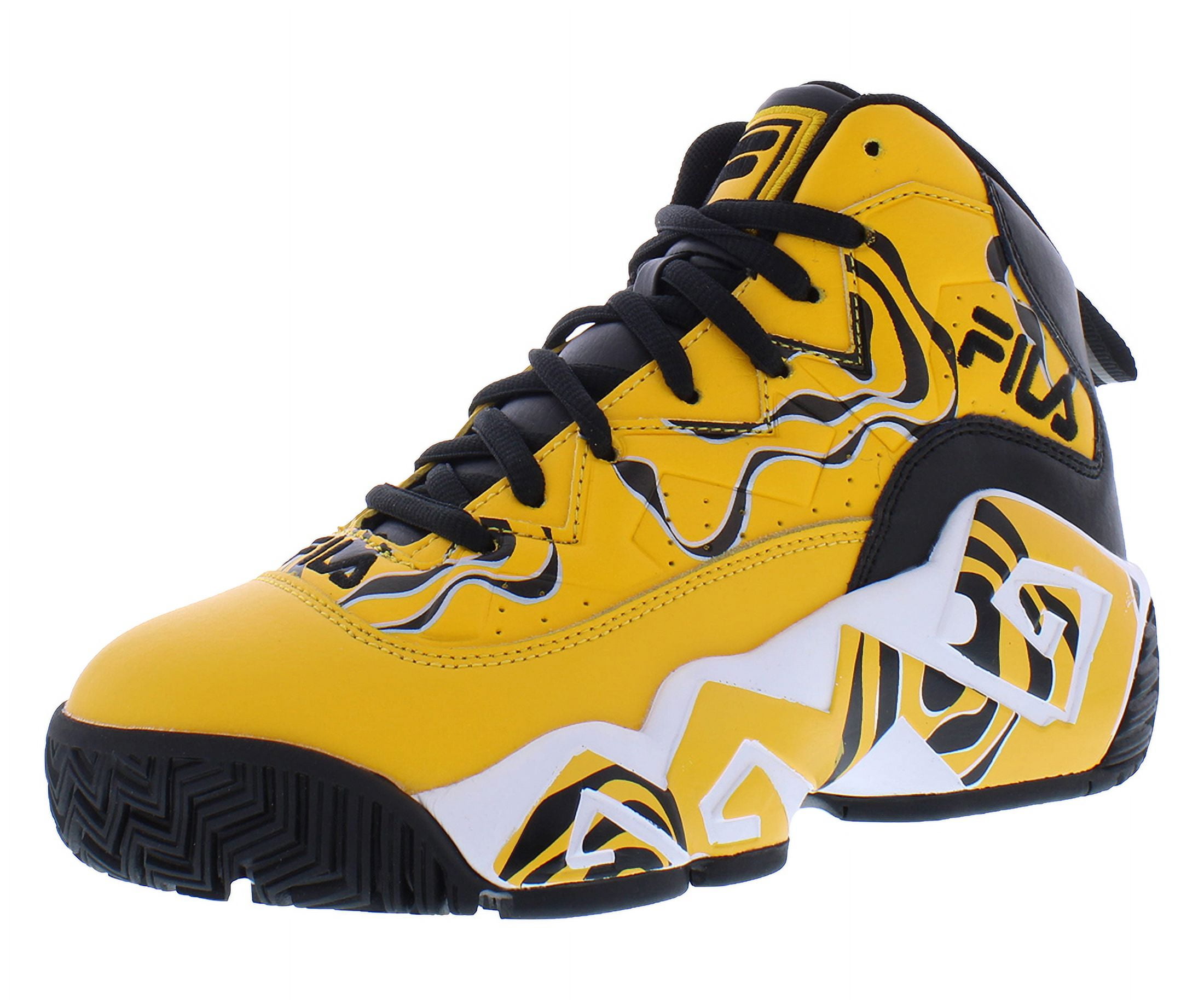 FILA MB Boys Basketball Shoes Athletic Sneakers (Yellow/Black, 6 US) 5t5jw