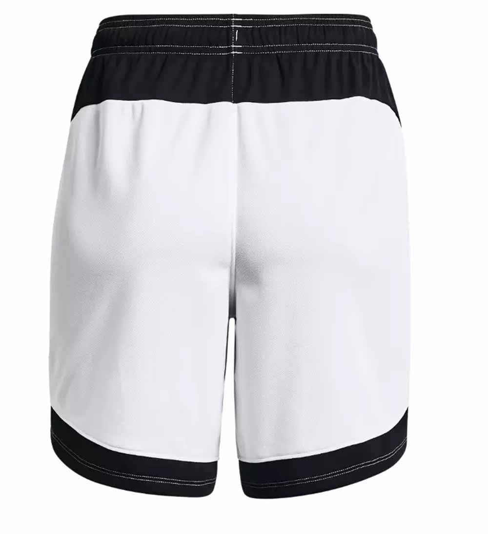 Under Armour Baseline Basketball Shorts Moisture-Wicking Athletic Apparel (White/Teal, X-Large) 61cbm