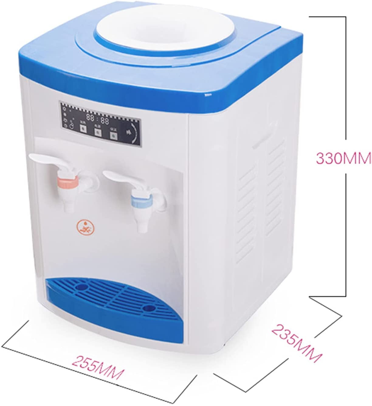 Dwellnix Electric Water Cooler Dispenser, Countertop Hot and Cold Water Station (White, 5 gal) 6d6fo
