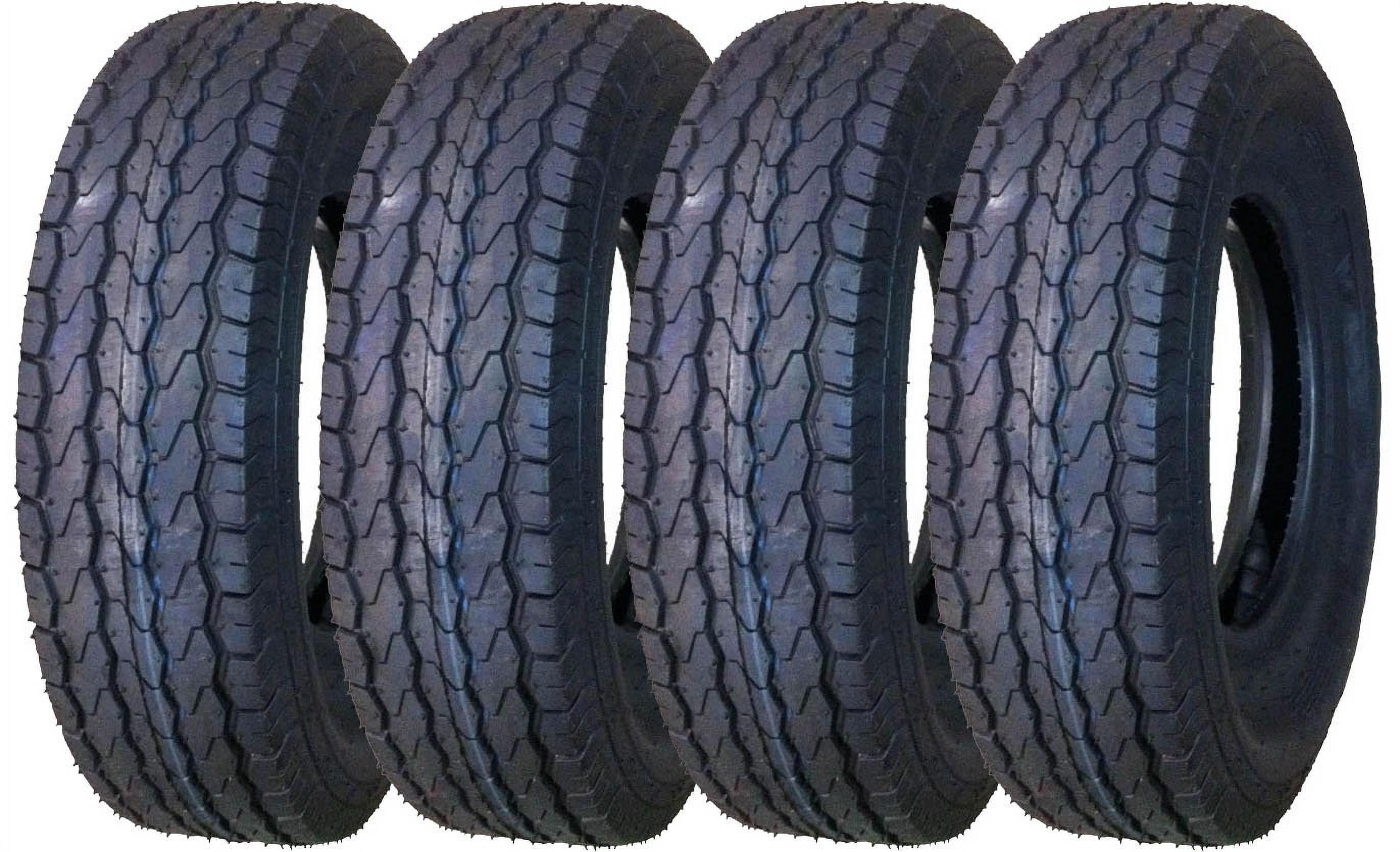 Free Country ST205/75D14 Trailer Tires Load Range C Deep Tread (Set of 4, 26.5 in Diameter) o7iio