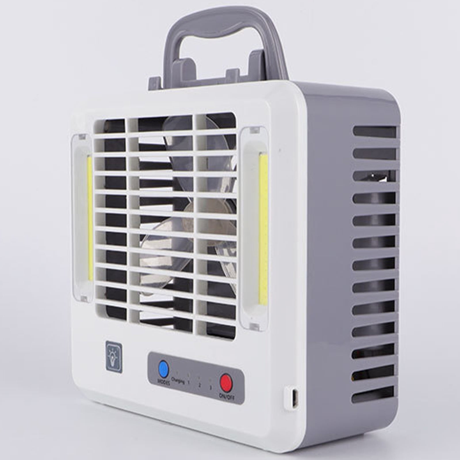 AOWNGIOYJRO Portable Air Cooler Fan, USB Rechargeable Desktop Cooling Unit with 3 Speeds (White, 1 Unit) xuctr