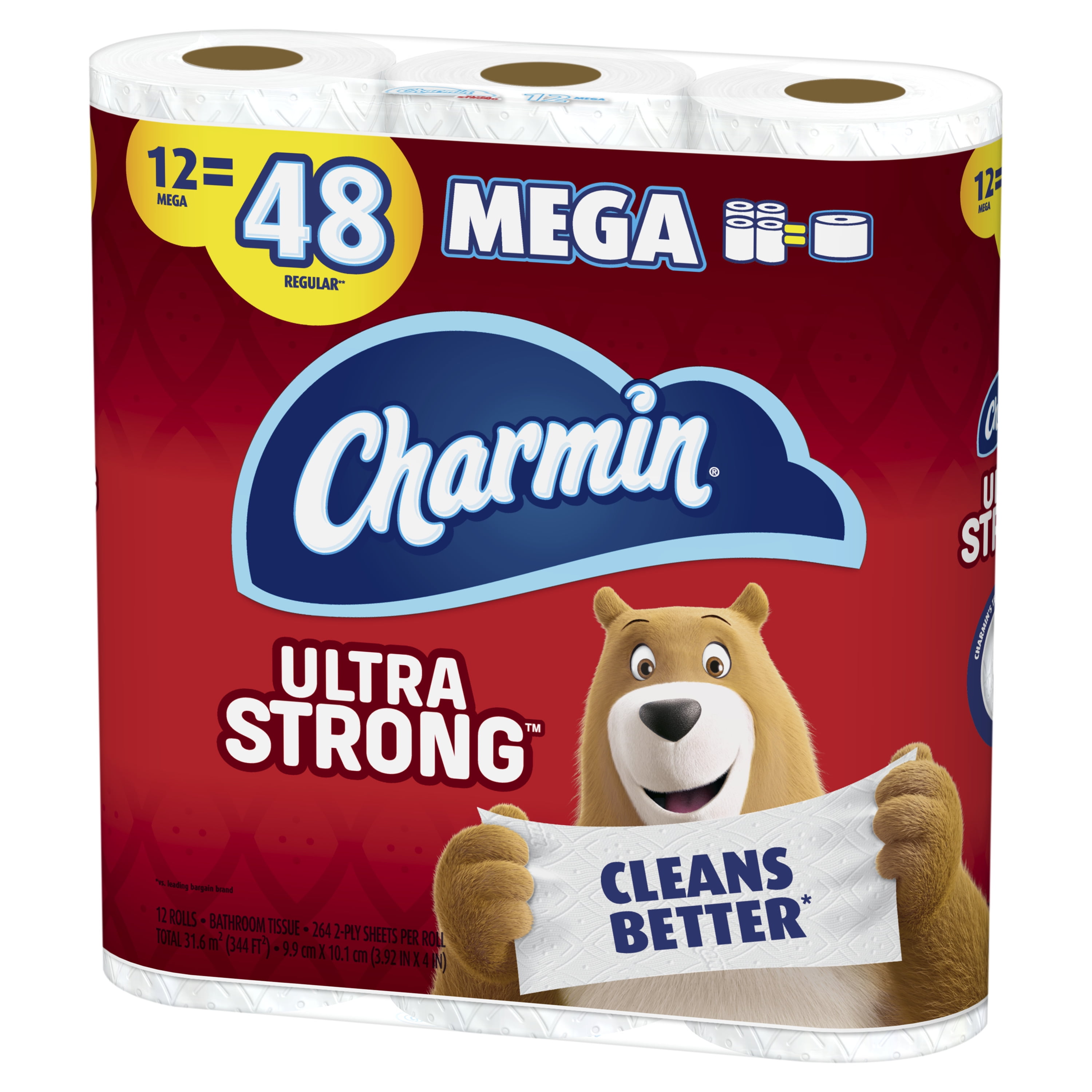 Charmin Ultra Strong Toilet Paper, 2-Ply Bathroom Tissue (12 Mega Rolls, 264 Sheets per Roll) hz5a8