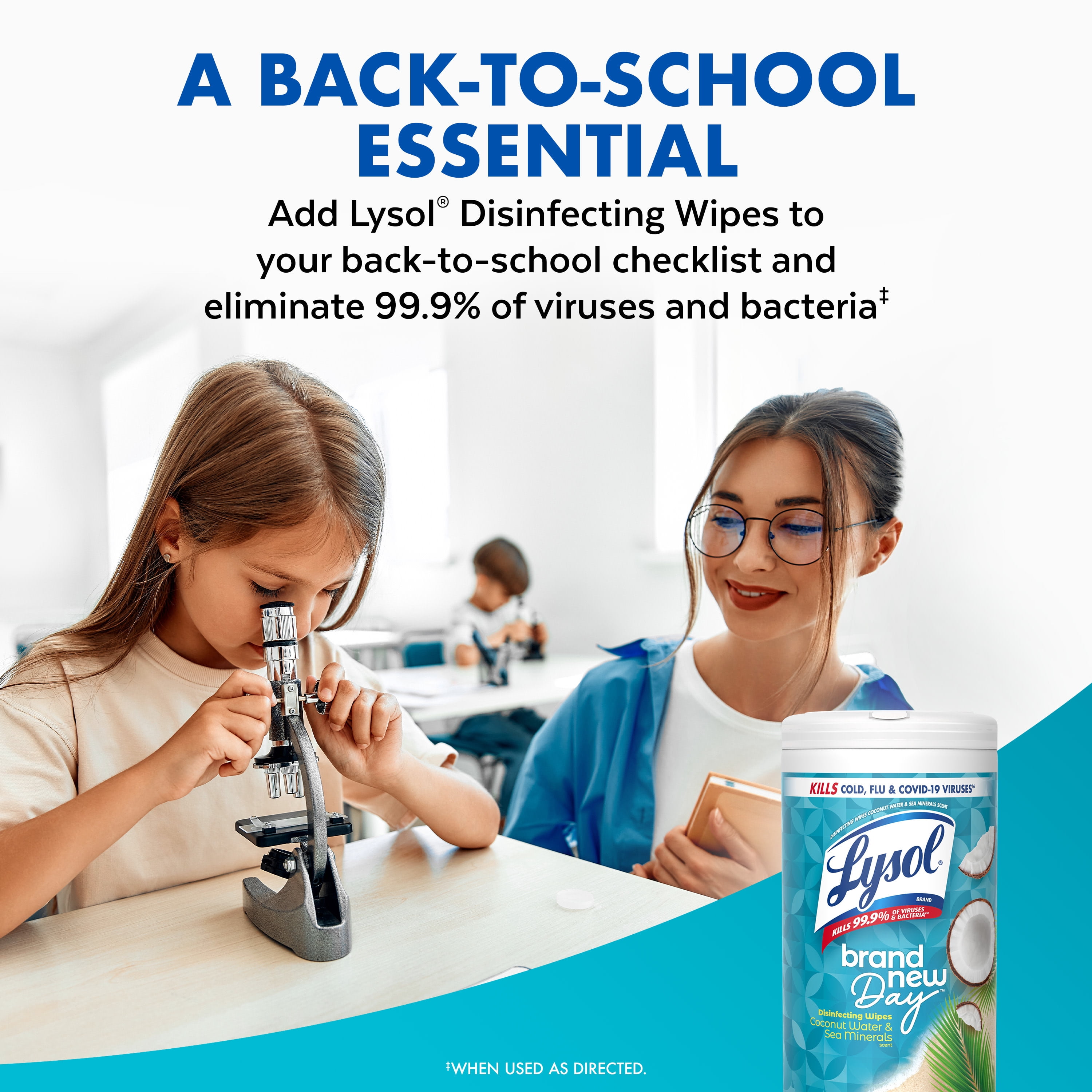 Lysol Disinfecting Wipes, Multi-Surface Antibacterial Cleaning Wipes, Coconut & Sea Minerals Scent (80 Count) 8qijm