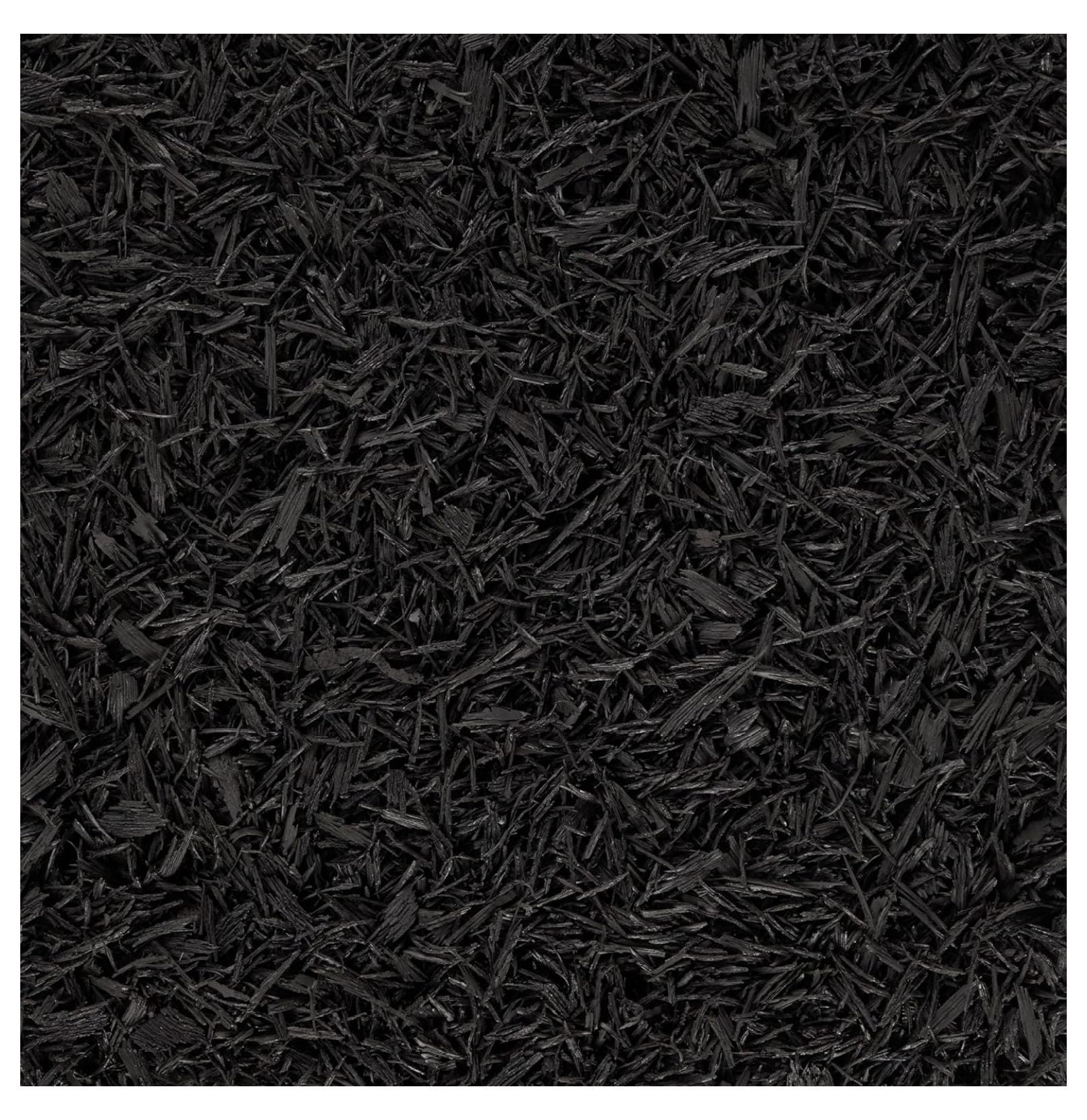 Exlonjet Premium Shredded Rubber Mulch for Landscaping and Playground Surfacing (Black, 27 lb) 44q6s