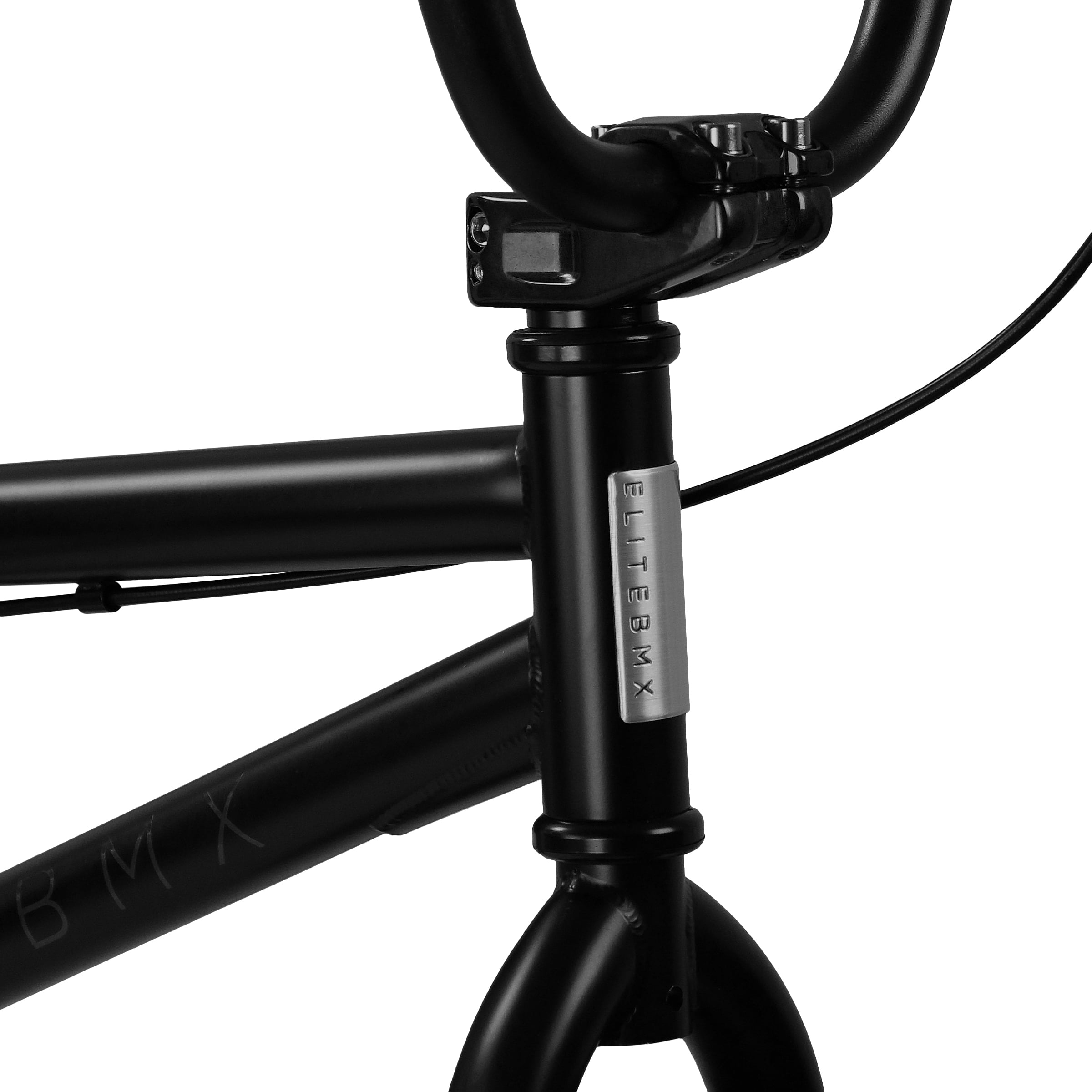 Elite BMX Freestyle Bicycle Durable Steel Frame (Stealth Black, 20 in) cbk65