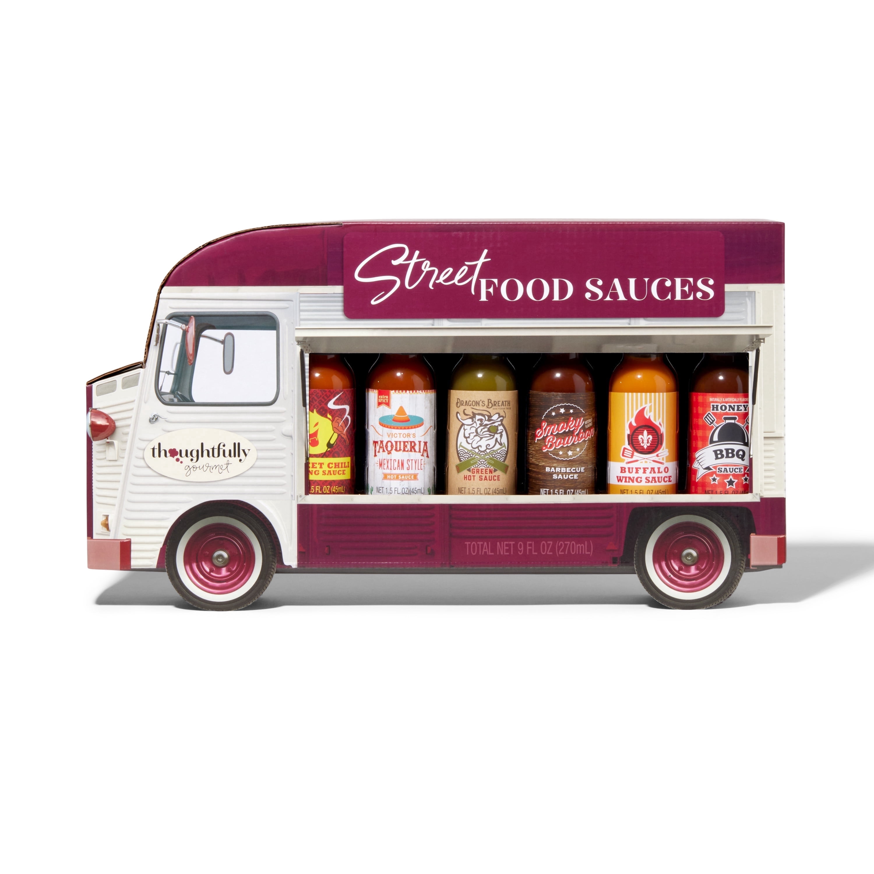 Thoughtfully Street Food Barbecue and Hot Sauce Gift Set (Variety Pack, 6-Piece Set) rpp5c