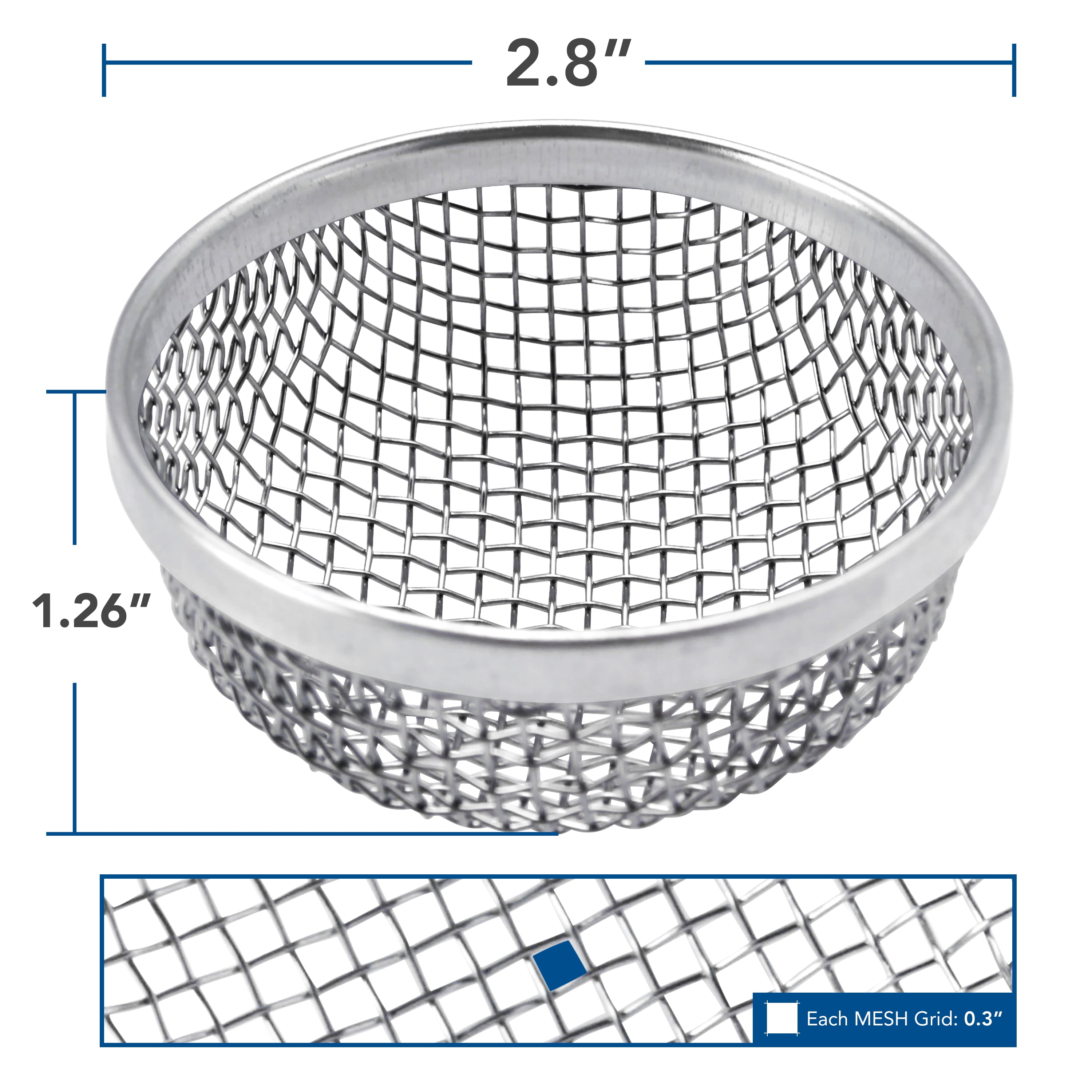 Leisure Coachworks RV Insect Screen Mesh Vent Cover Set for Furnace and Water Heater (Silver, 2-Piece Set) wlzgt