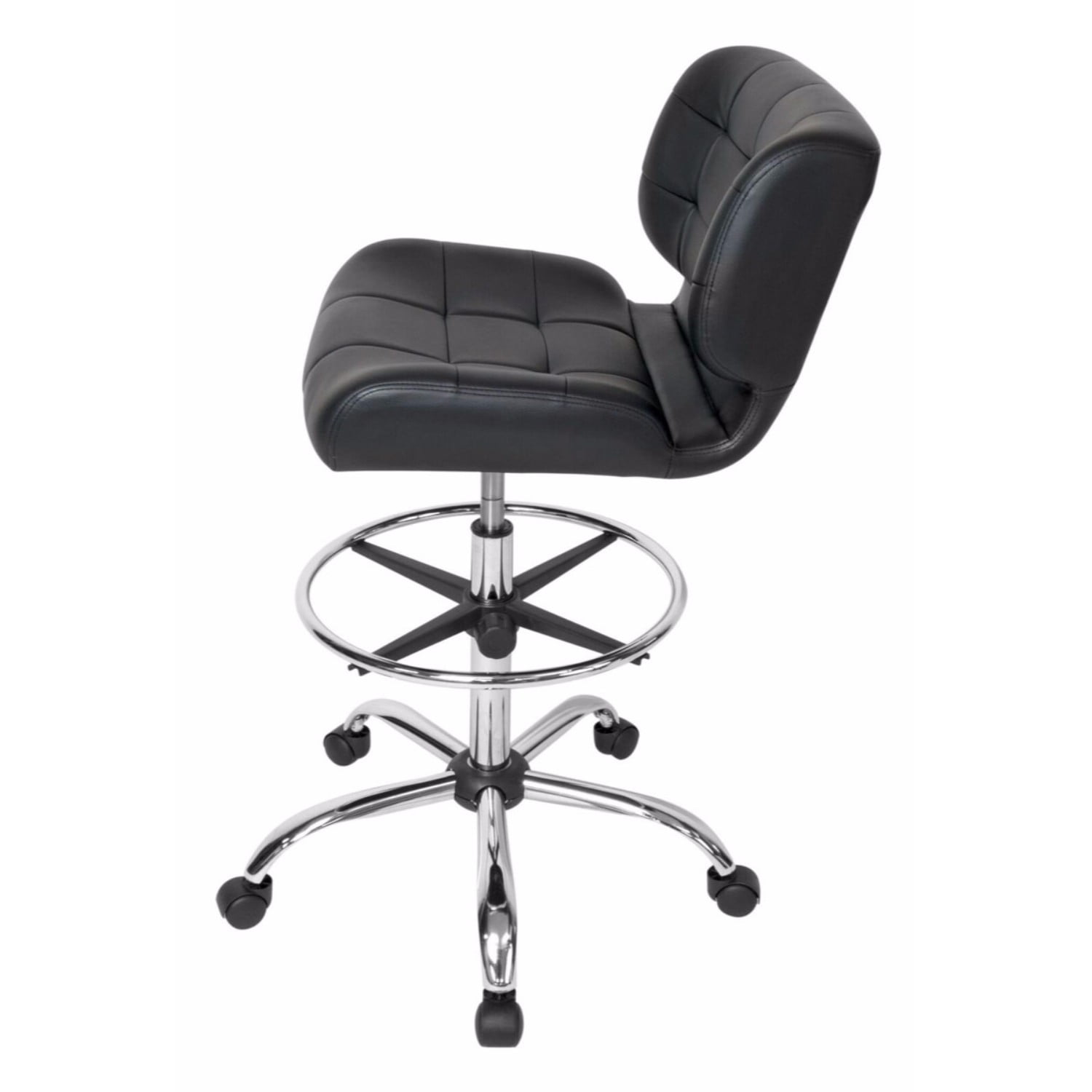 Studio Designs Height Adjustable Swivel Drafting Chair with Footring (Black, 24.5 in W x 24.5 in D x 41 in H) rbug7