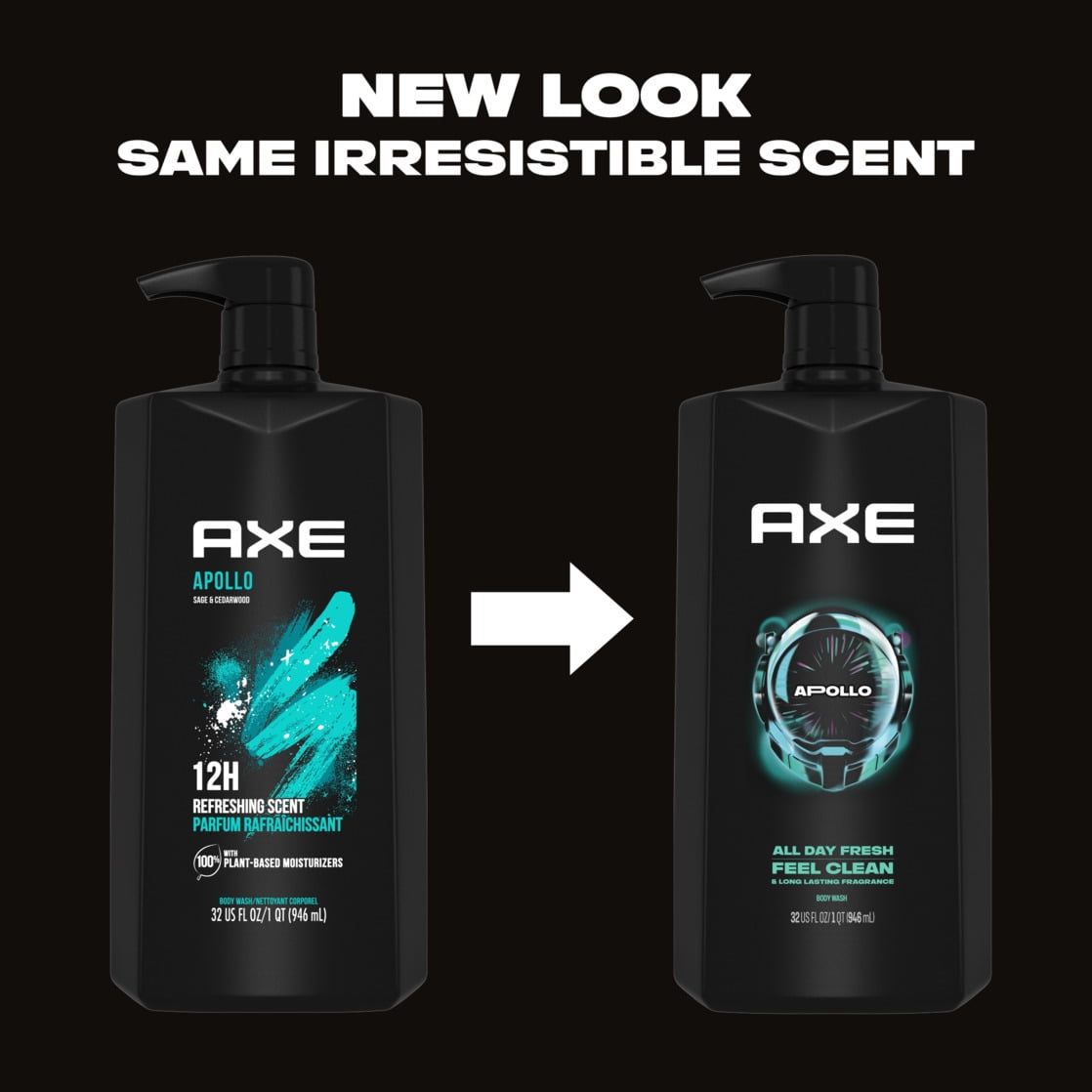 Axe Apollo Refreshing Men's Body Wash, Sage and Cedarwood Scent (32 fl oz) cf4v3
